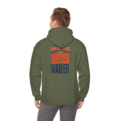 Unisex Heavy Blend™ Hooded Sweatshirt - 'Denver Fans Never Waver' Motivational Design - Never Waver