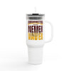 Washington Fans Never Waver W-Leopard Football Insulated Travel Mug, 40oz - Never Waver