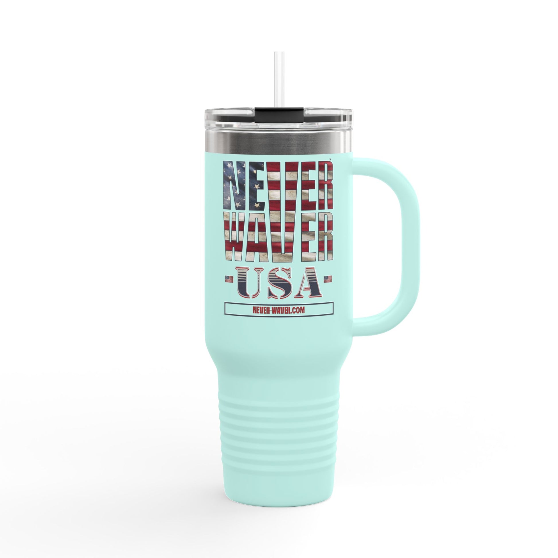 Never   Waver USA Insulated Travel Mug, 40oz - Never Waver