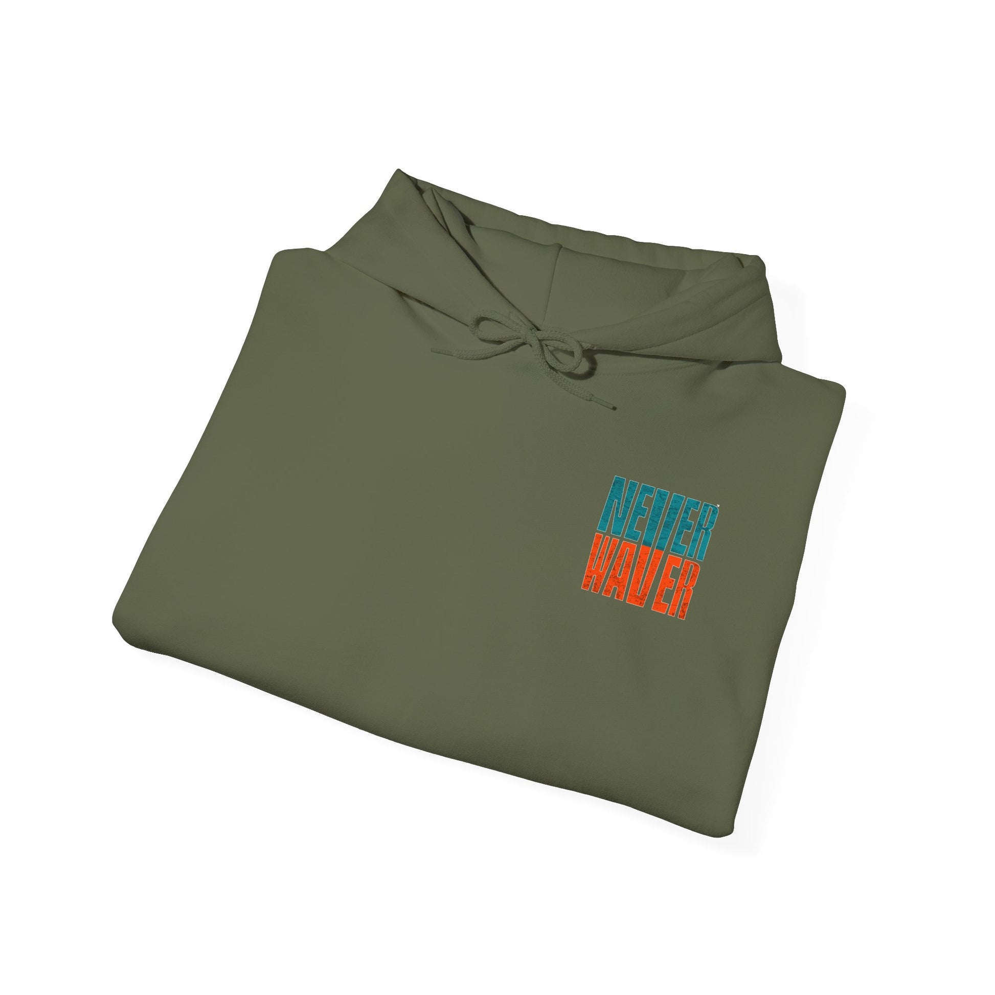Unisex Heavy Blend™ Hooded Sweatshirt -Miami Fans  NEVER WAVER w Leopard Football | Cozy Streetwear for Every Day - Never Waver