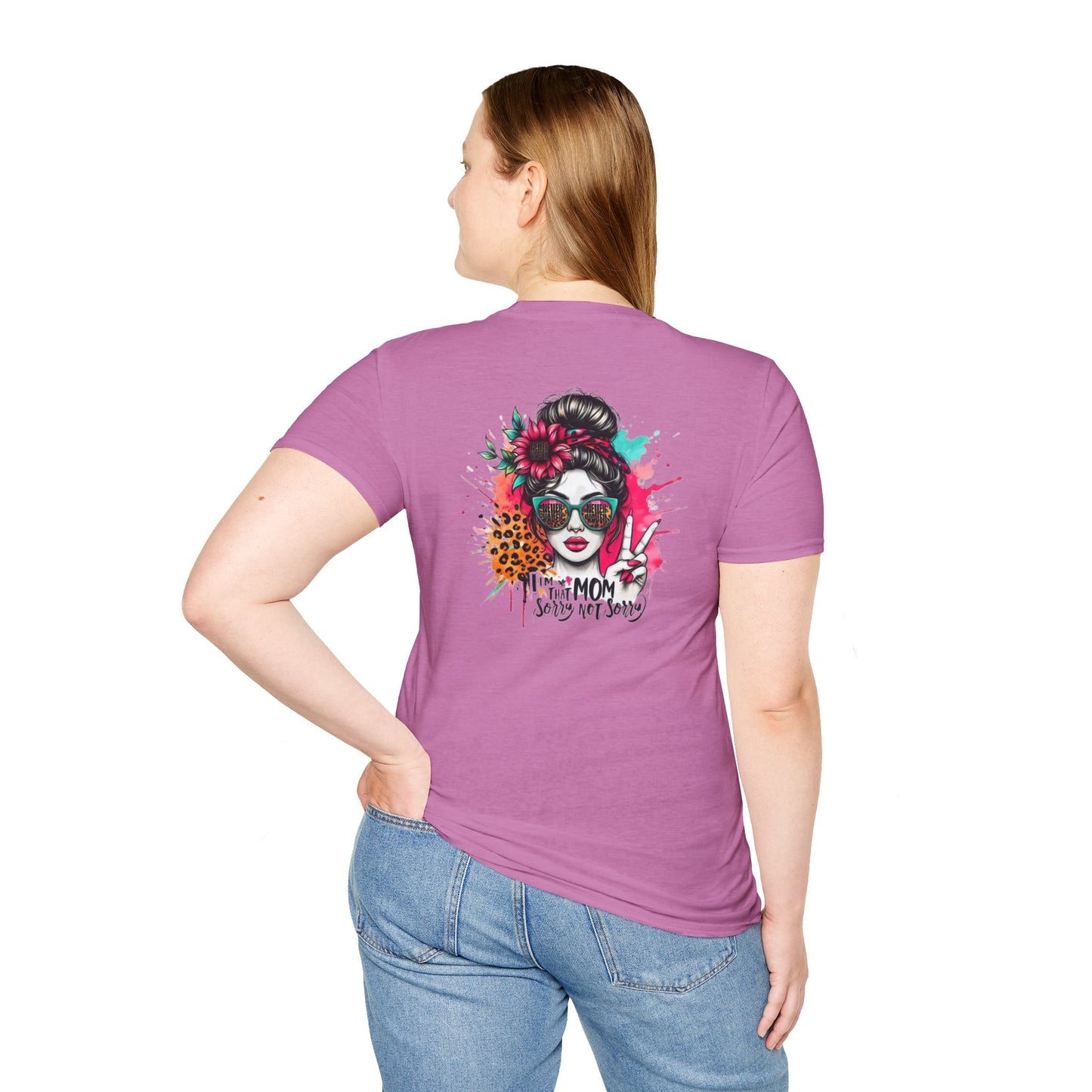 Never Waver  I'm that Mom Sorry Not Sorry Unisex Softstyle T-Shirt - Never Waver