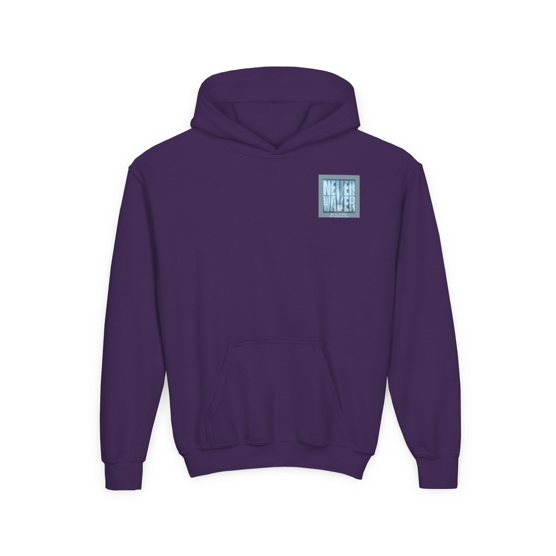 Youth Tornado-Themed Hooded Sweatshirt - "Never Walker" Design - Never Waver