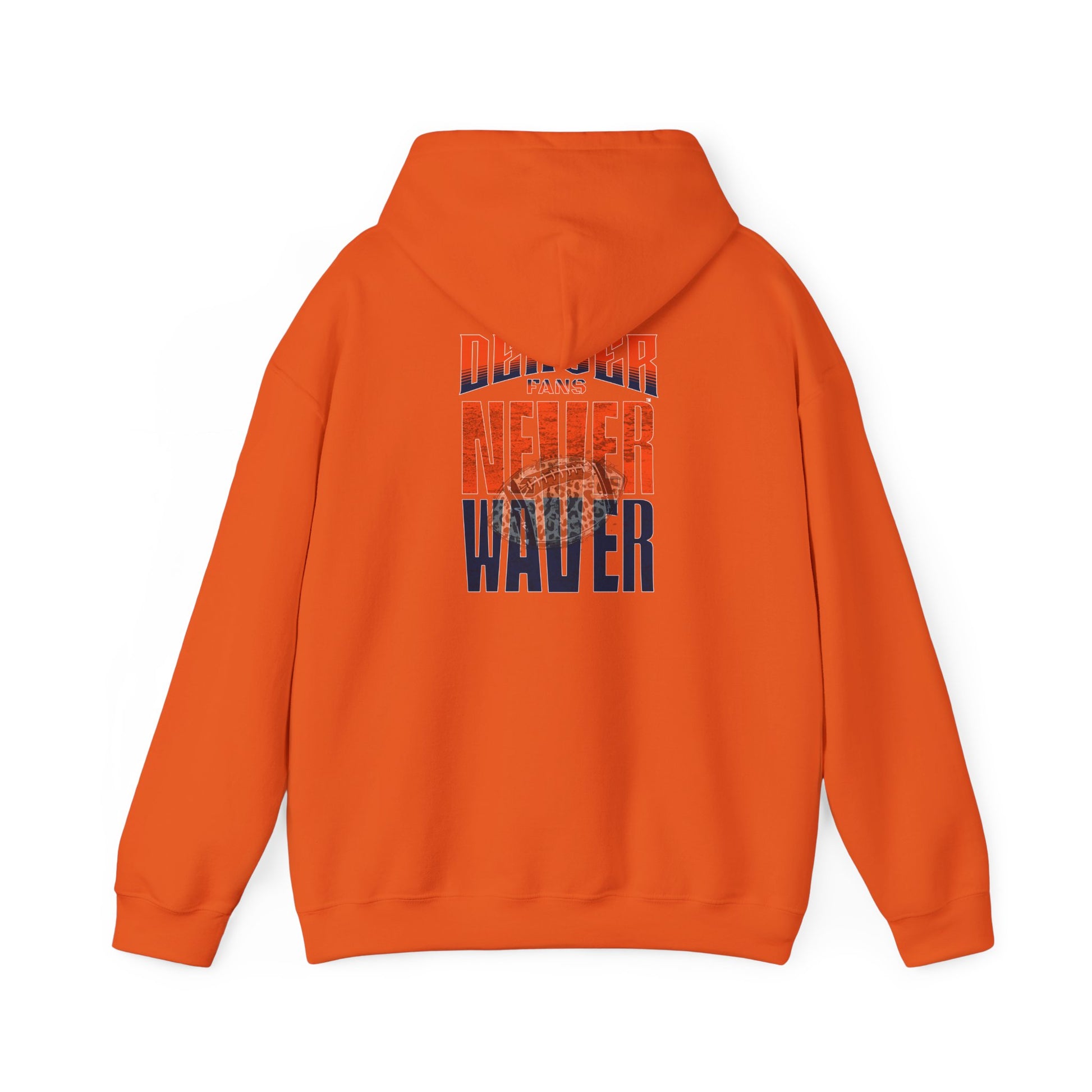 Unisex Heavy Blend™ Hooded Sweatshirt - Denver Fans Never Waver W Leopard Football Motivation - Never Waver