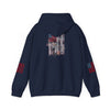 Unisex Heavy Blend™ Hooded Sweatshirt - Stylish Comfort with 'Never Waver Trump Fist Pump W Jesus  Protection' Design - Never Waver