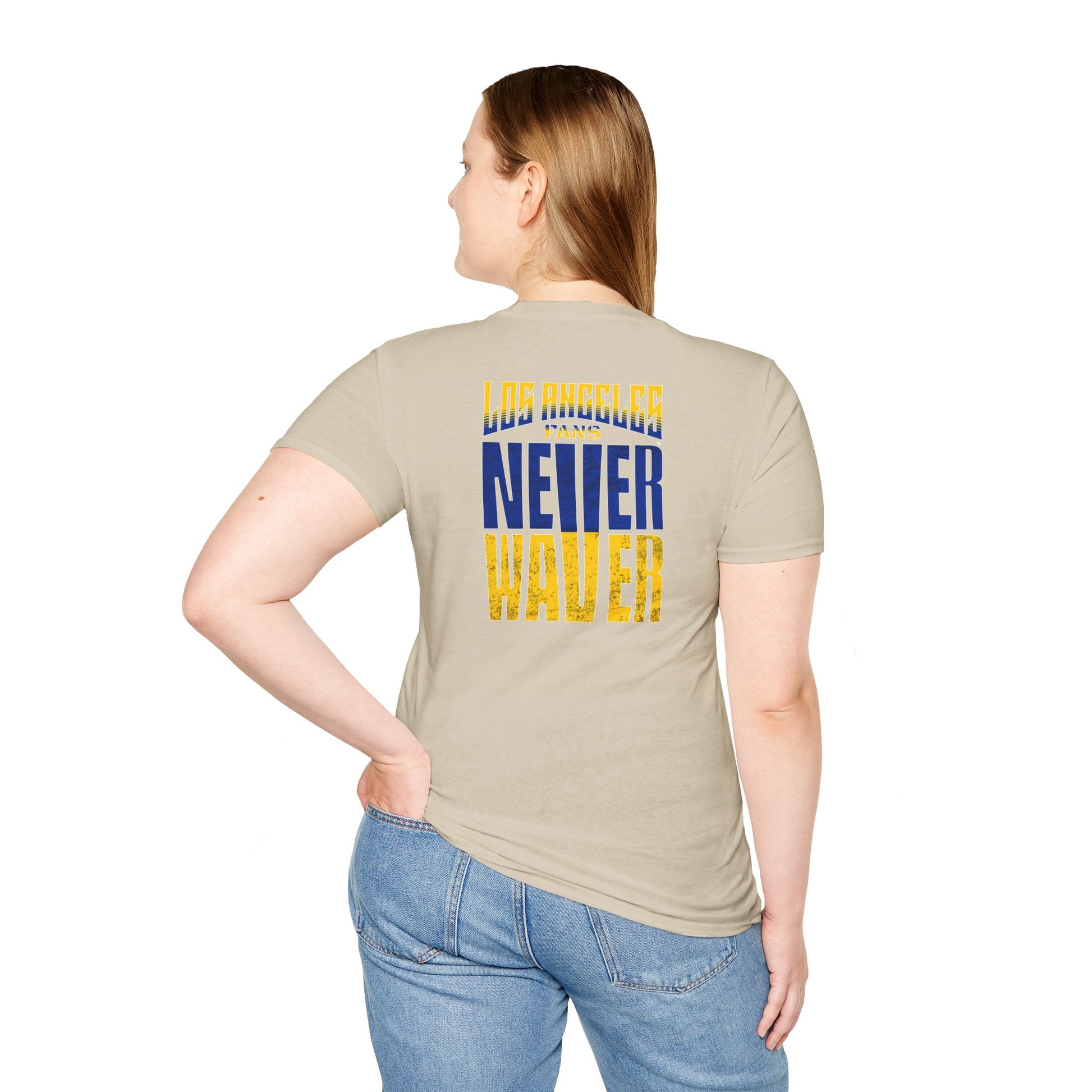 Los Angeles Fans Never Waver Unisex Softstyle T-Shirt - Never Waver