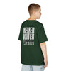 Kids Golf Tee -Never Waver” Jesus a bold, eye-catching design that reflects a steadfast faith and confidence in Christ. - Never Waver