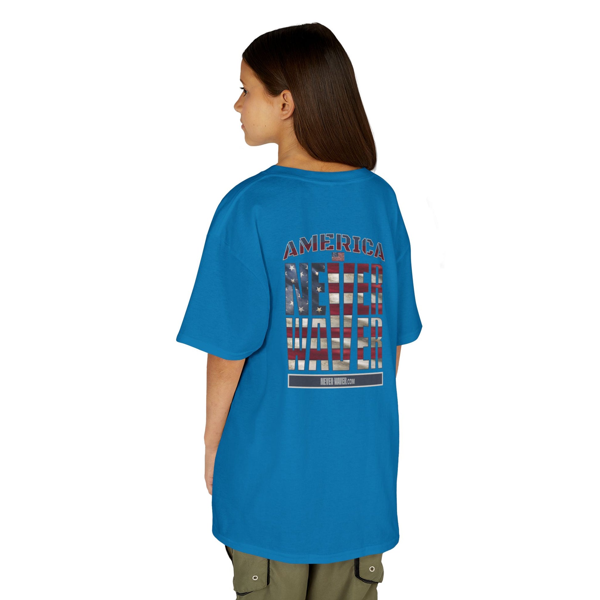 America Never Waver Kids Heavy Cotton™ Tee - Never Waver