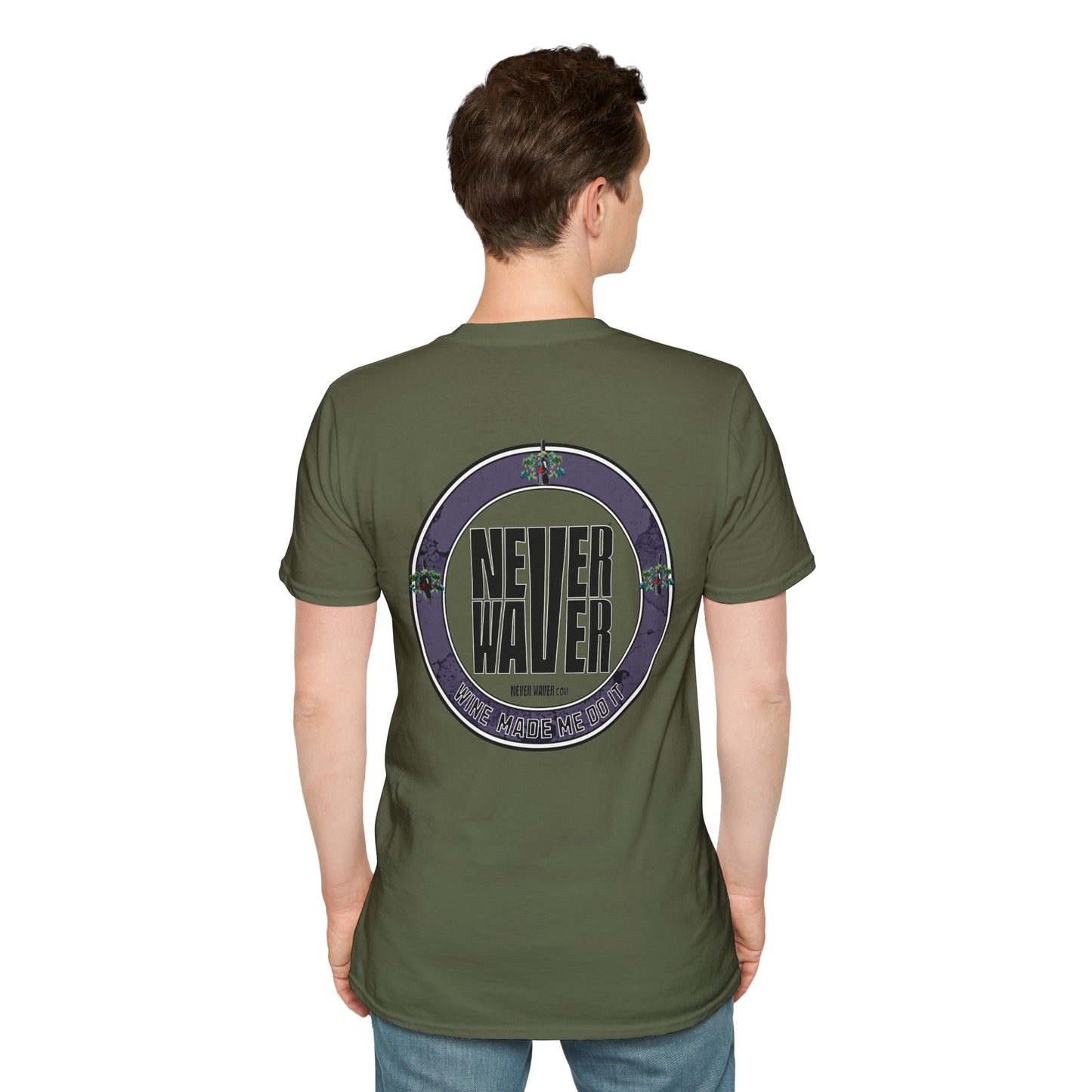 Never Waver Wine Made Me Do It Unisex Soft style T-Shirt - Never Waver