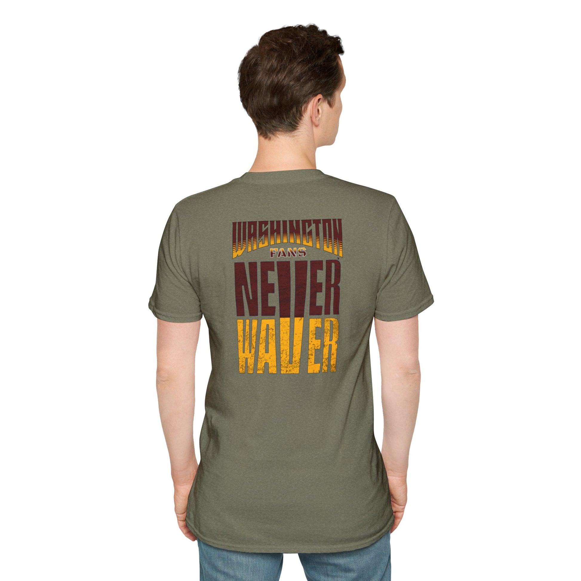 Washington Fans Never Waver Unisex Softstyle T-Shirt - Never Waver