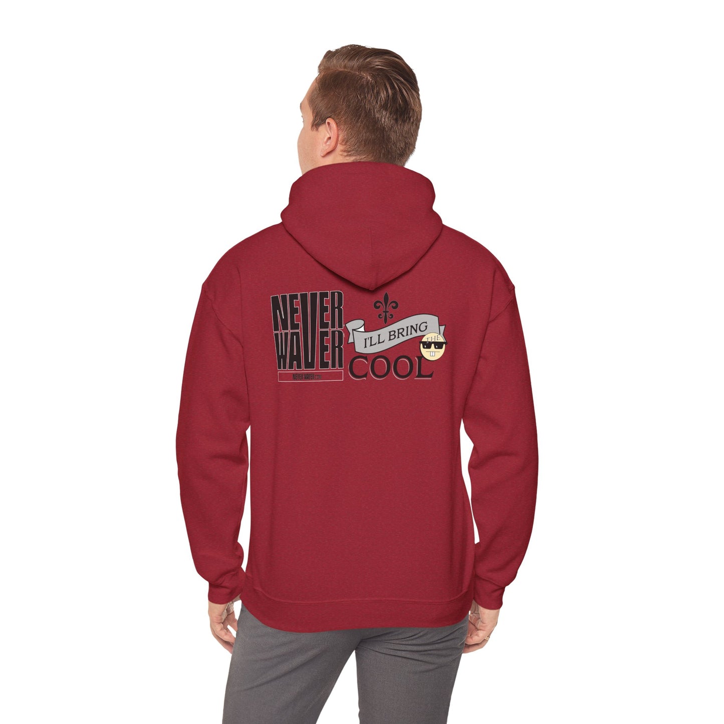 Unisex Heavy Blend™ Hooded Sweatshirt - "Never Waver I'll Bring The Cool" Inspirational Hoodie - Never Waver