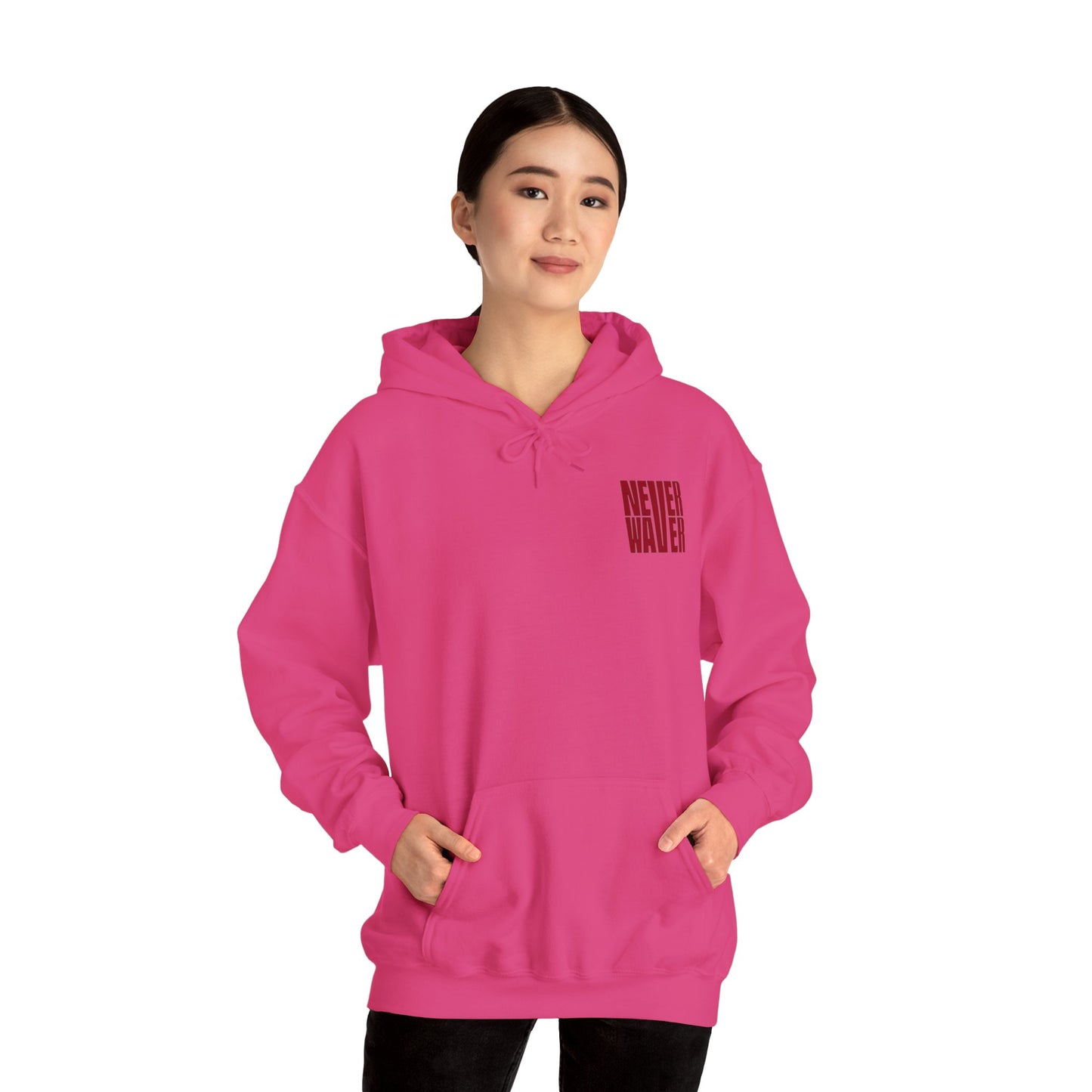 Unisex Heavy Blend™ Hoodie - 'Never Waver Just A Mom Trying Not to Raise A&&holes' - Never Waver