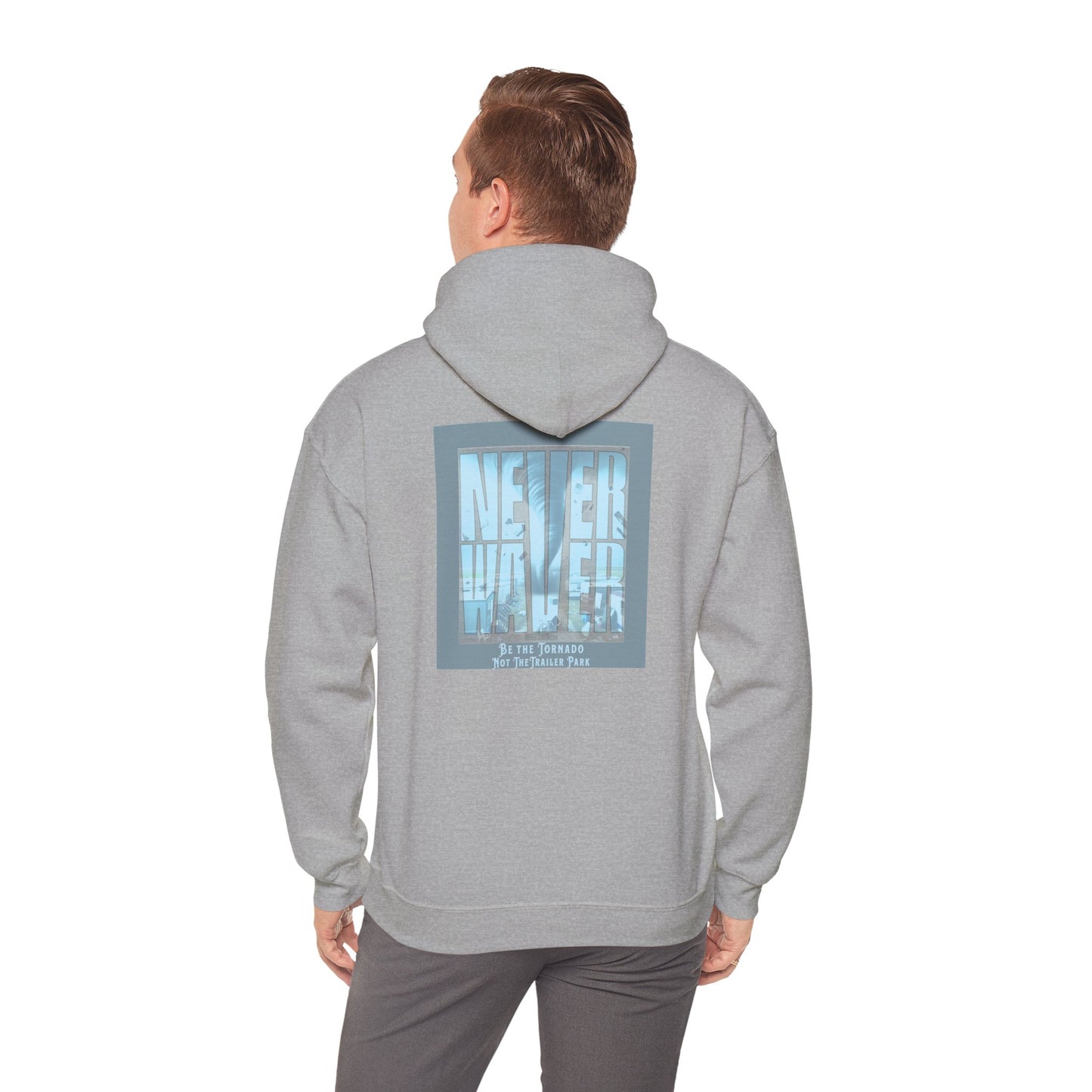 Cozy Unisex Hooded Sweatshirt - "Never Waver" Motivational Design - Never Waver