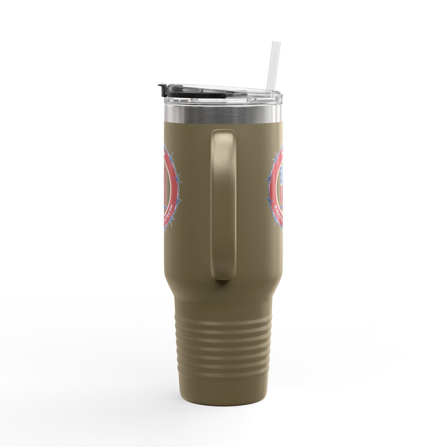 NEVER WAVER KICK FEAR IN THE TEETH Insulated Travel Mug, 40oz - Never Waver