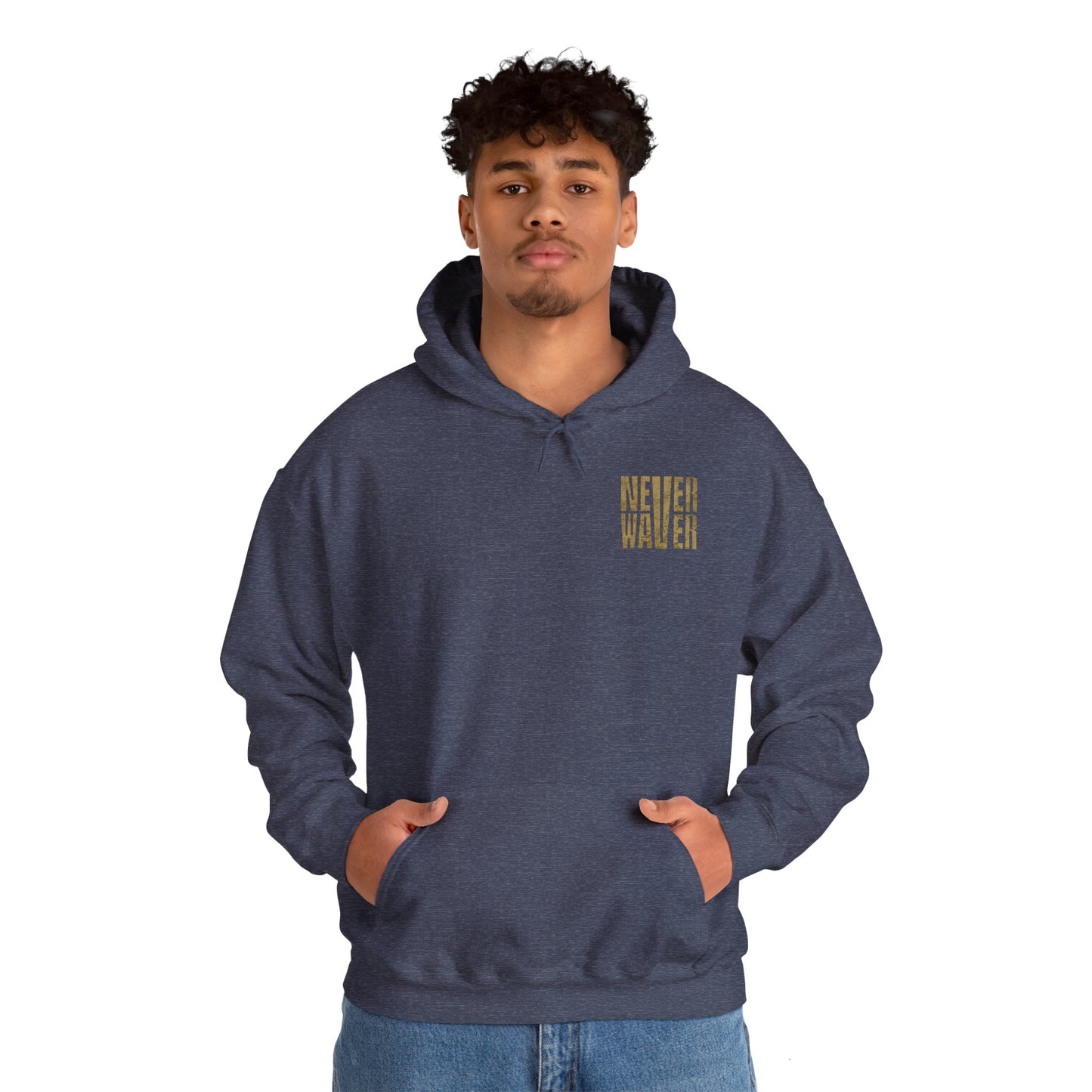 New Orleans Fans Never Waver Unisex Heavy Blend™ Hoodie - Motivational Sweatshirt for Fans - Never Waver
