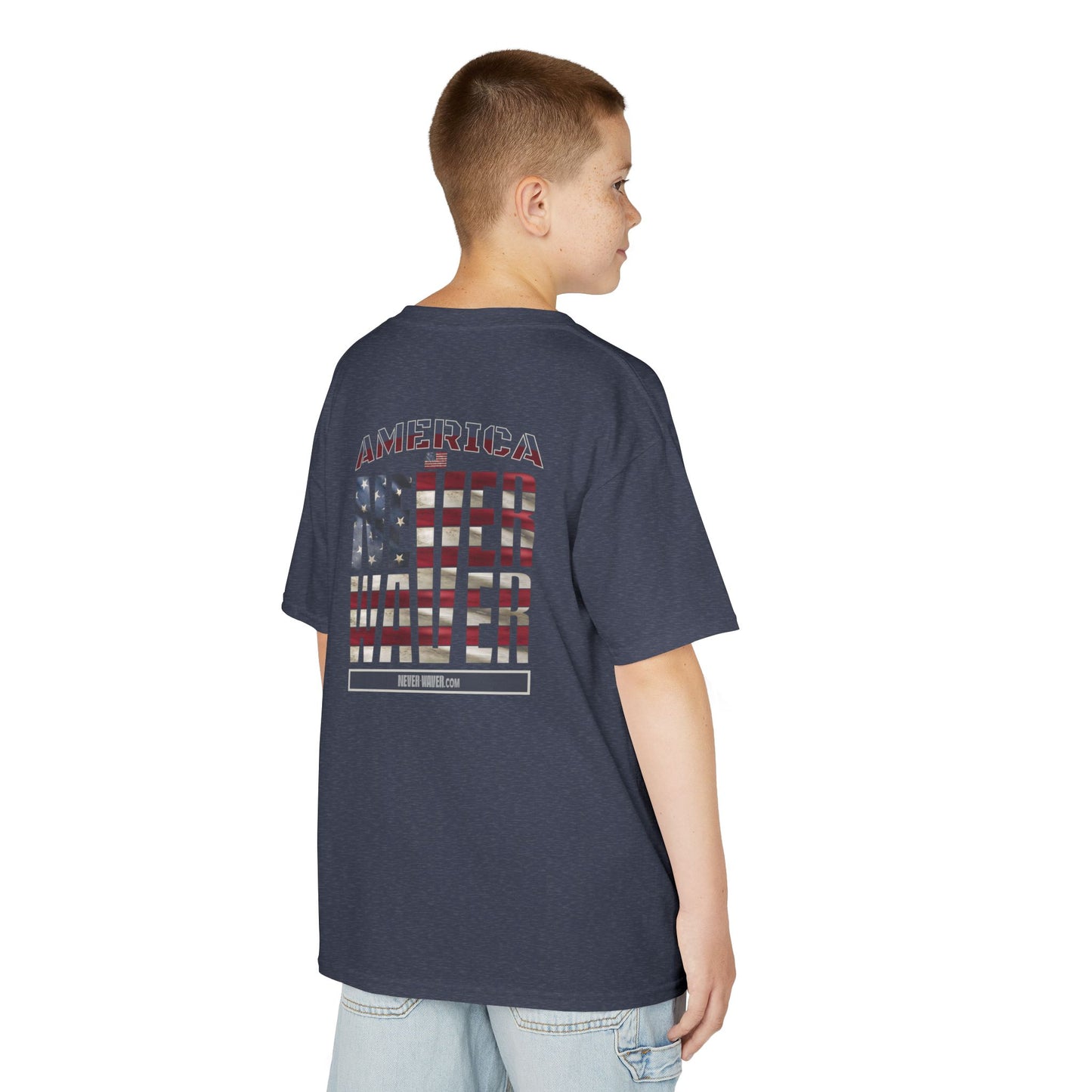 America Never Waver Kids Heavy Cotton™ Tee - Never Waver