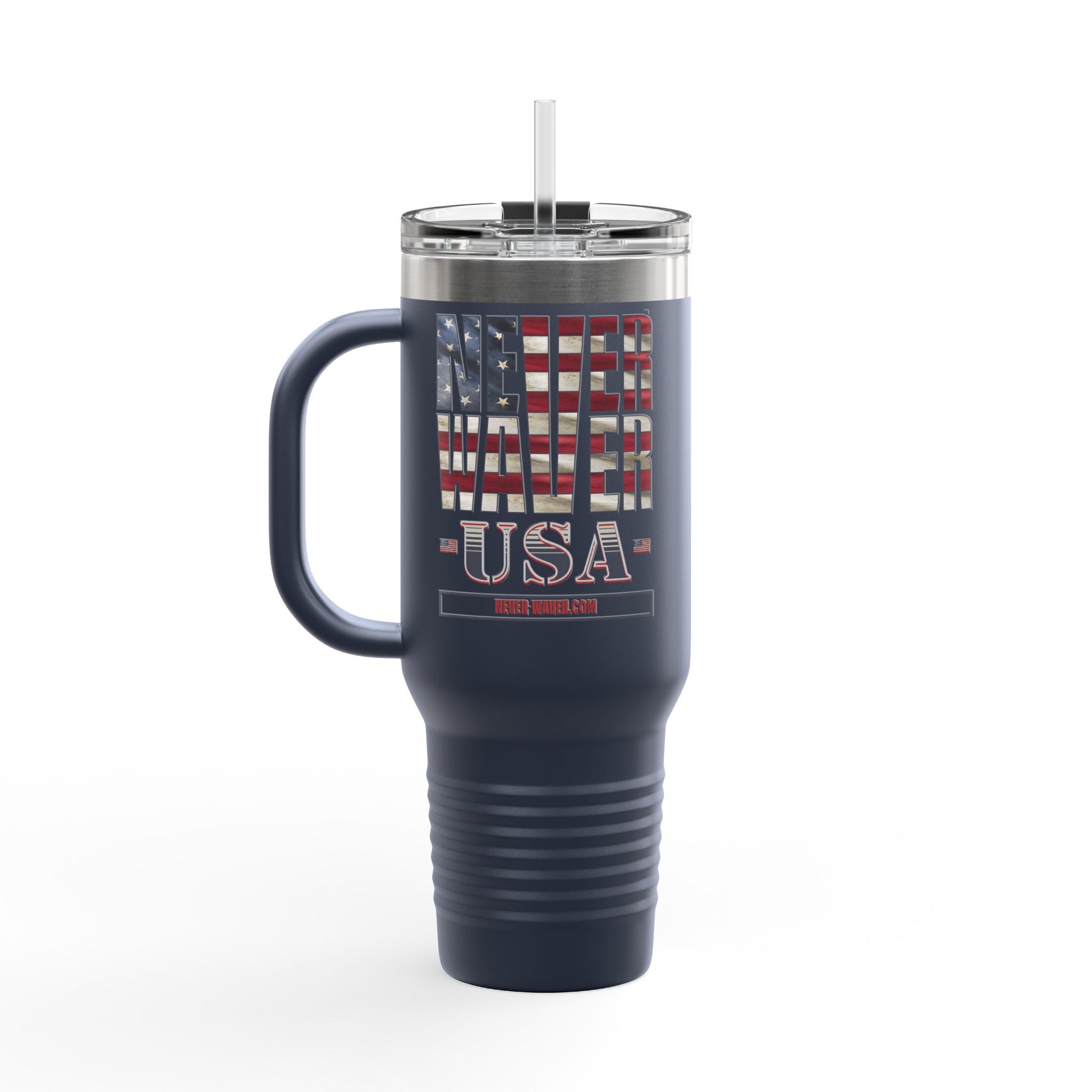 Never   Waver USA Insulated Travel Mug, 40oz - Never Waver