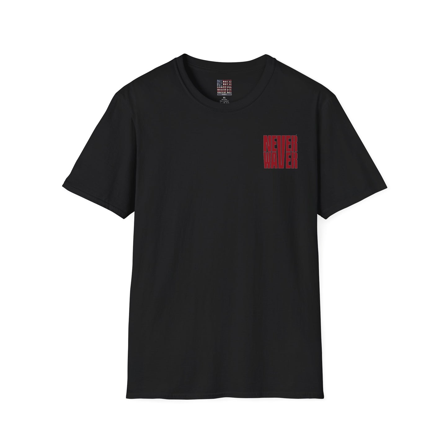 Never Waver Just A Mom Trying Not to Raise A&&holes Unisex Softstyle T-Shirt - Never Waver