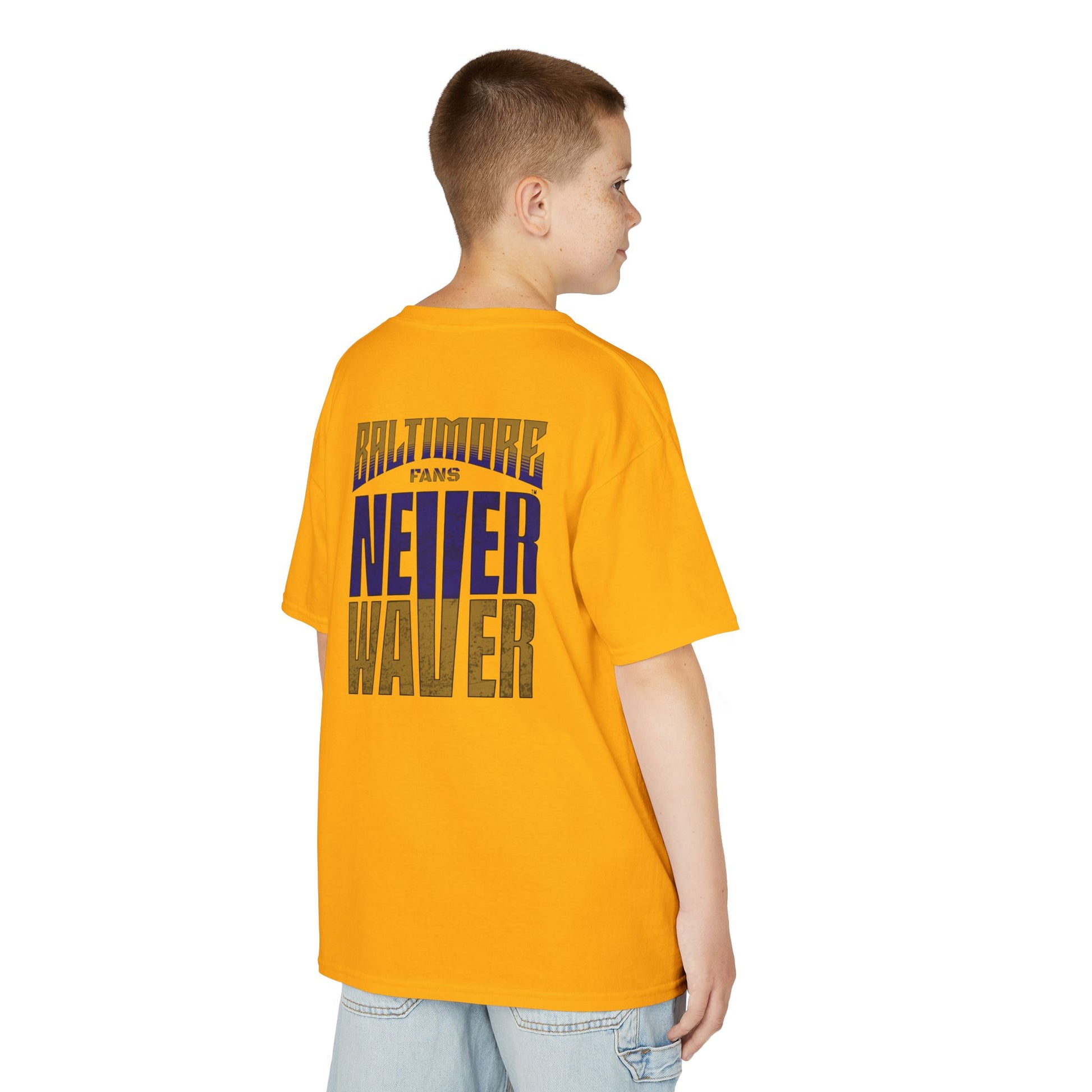 Baltimore Fans Never Waver Kids Heavy Cotton™ Tee - Never Waver