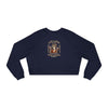 Never Waver Just A Mom Trying Not to Raise A&&holes Women's Cropped Fleece Pullover - Never Waver
