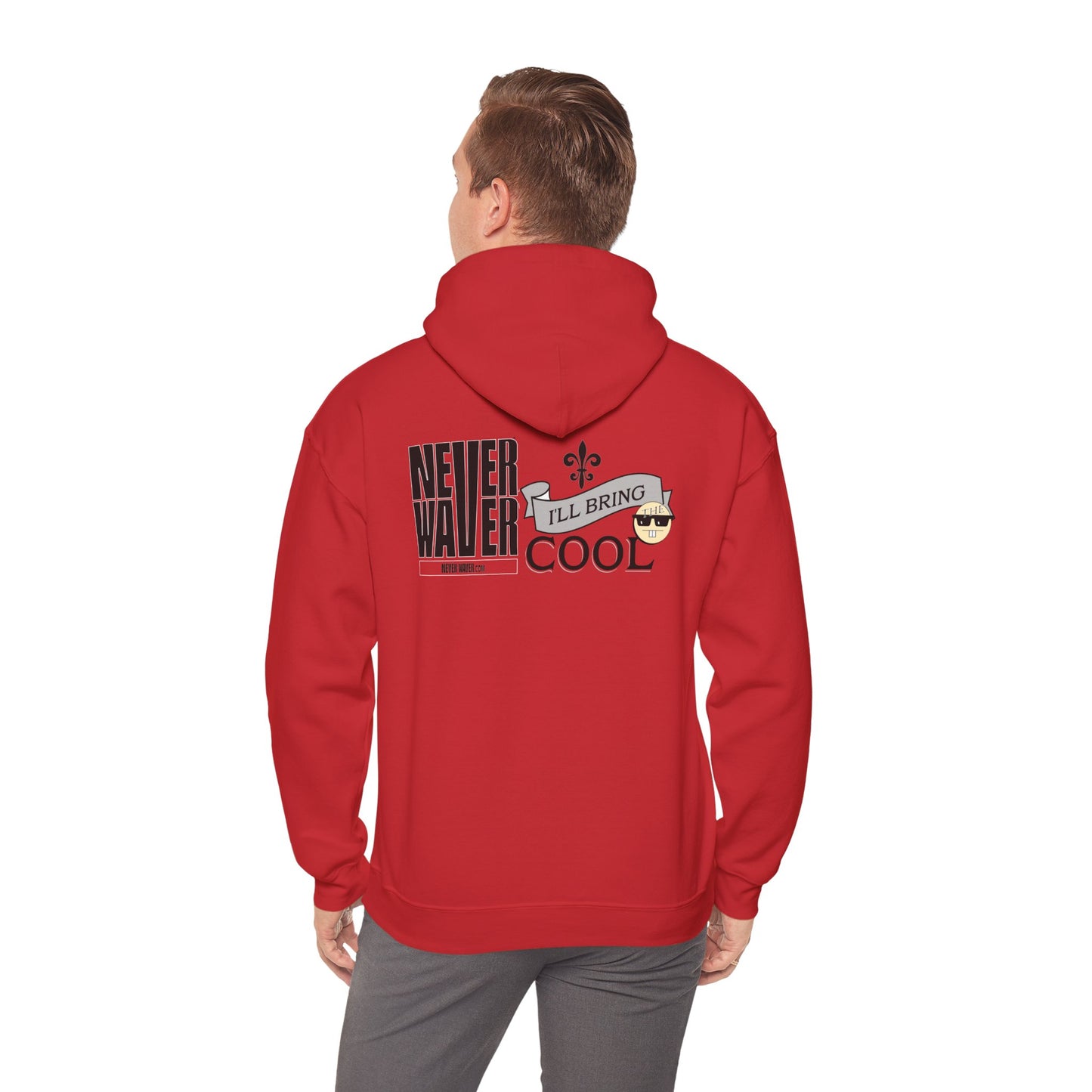 Unisex Heavy Blend™ Hooded Sweatshirt - "Never Waver I'll Bring The Cool" Inspirational Hoodie - Never Waver