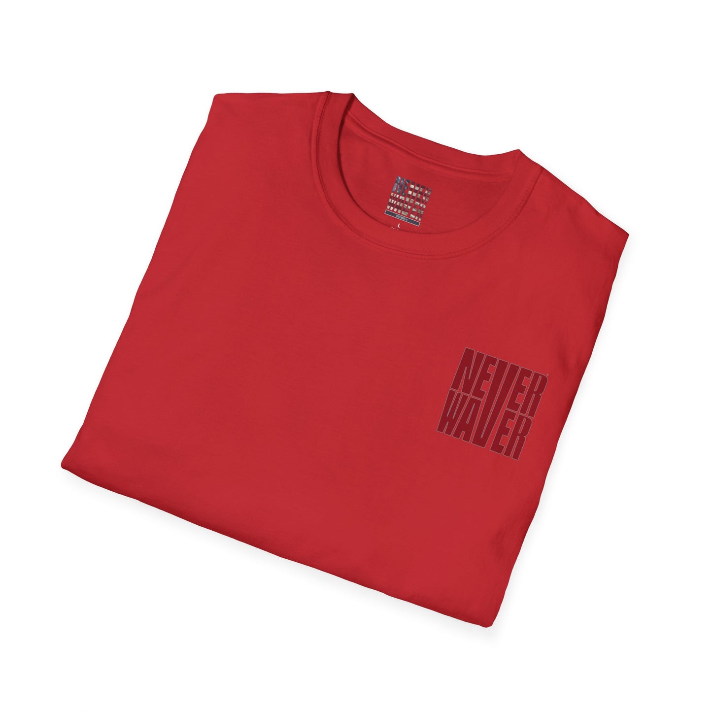 Never Waver Just A Mom Trying Not to Raise A&&holes Unisex Softstyle T-Shirt - Never Waver