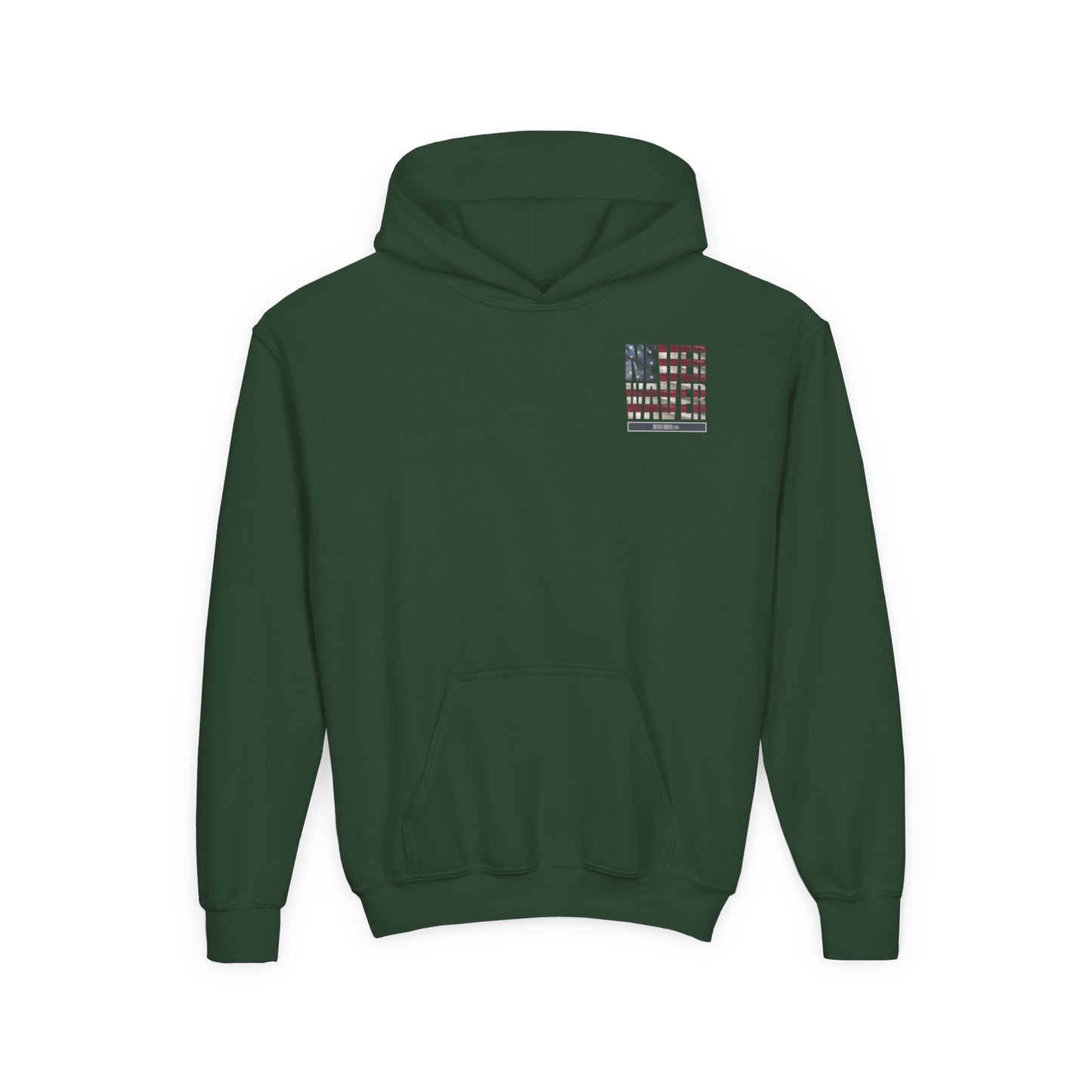 Youth Golf Hoodie - "Never Waver Golf" Sweatshirt for Young Golfers - Never Waver