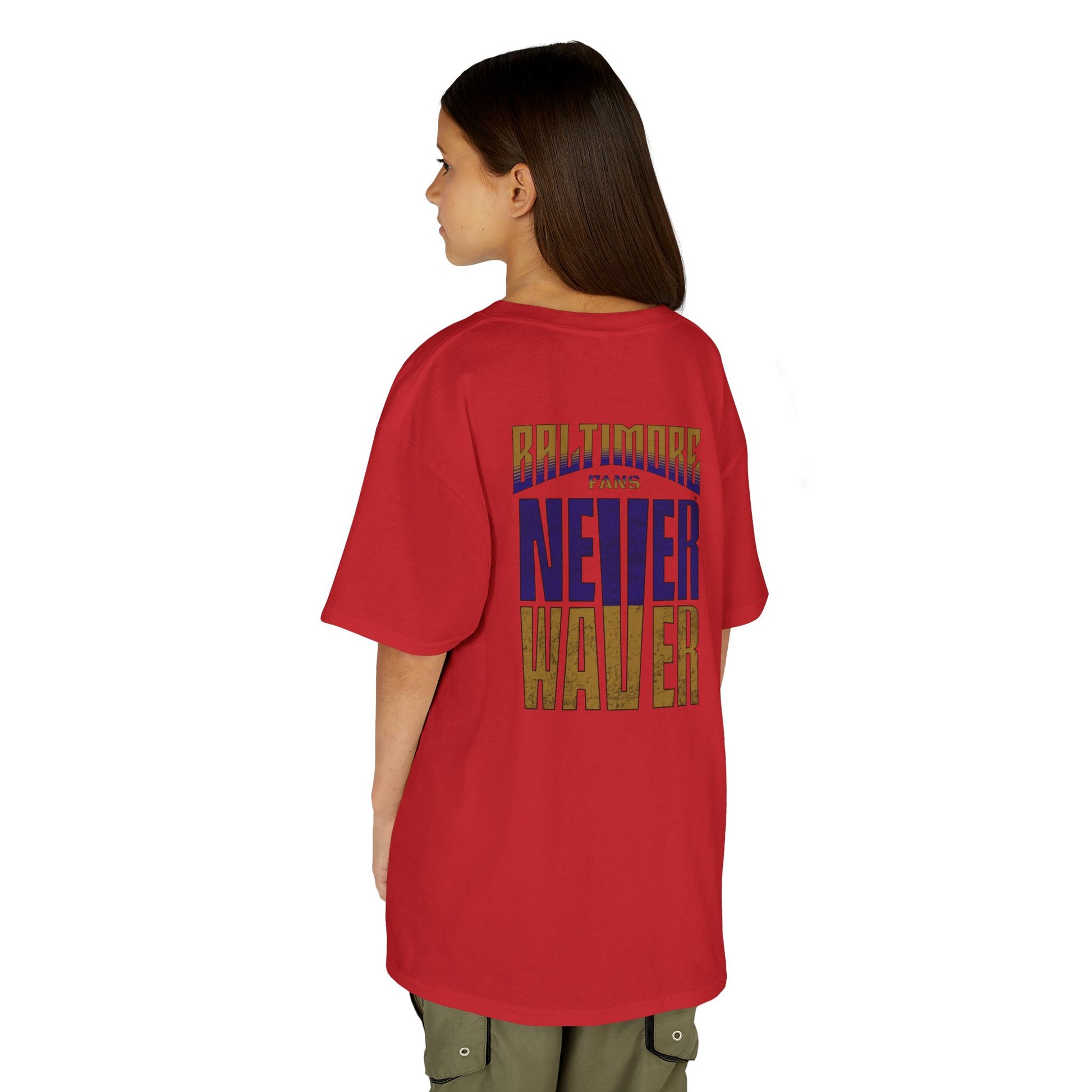 Baltimore Fans Never Waver Kids Heavy Cotton™ Tee - Never Waver