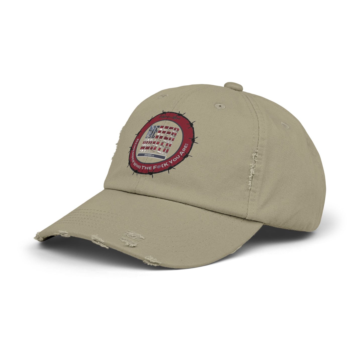 Distressed Cap - Never Waver Remember Who The  F@{k You Are -Statement Hat for Everyday Style