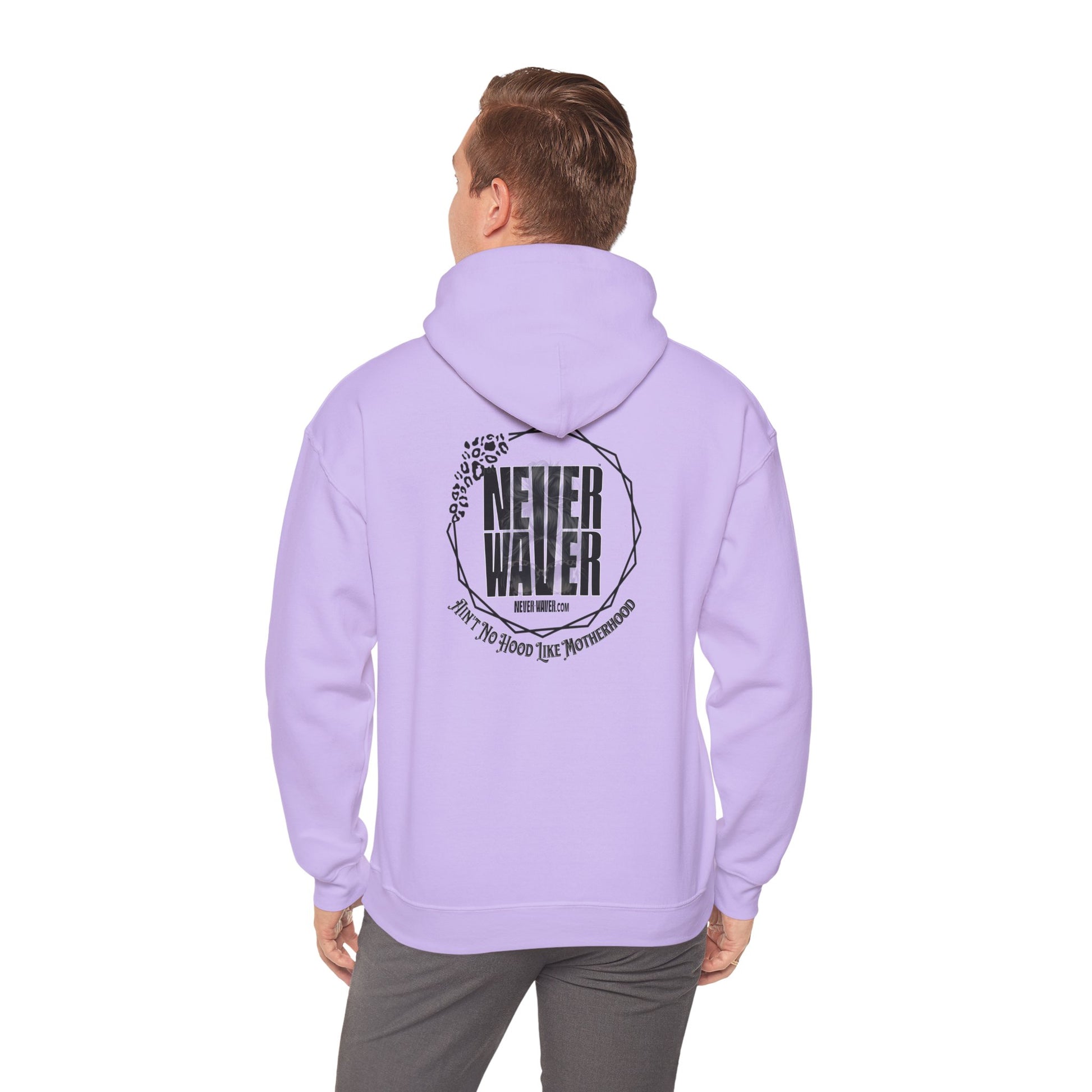 Unisex Heavy Blend™ Hoodie - 'Never Waver Ain't No Hood Like Motherhood' - Never Waver