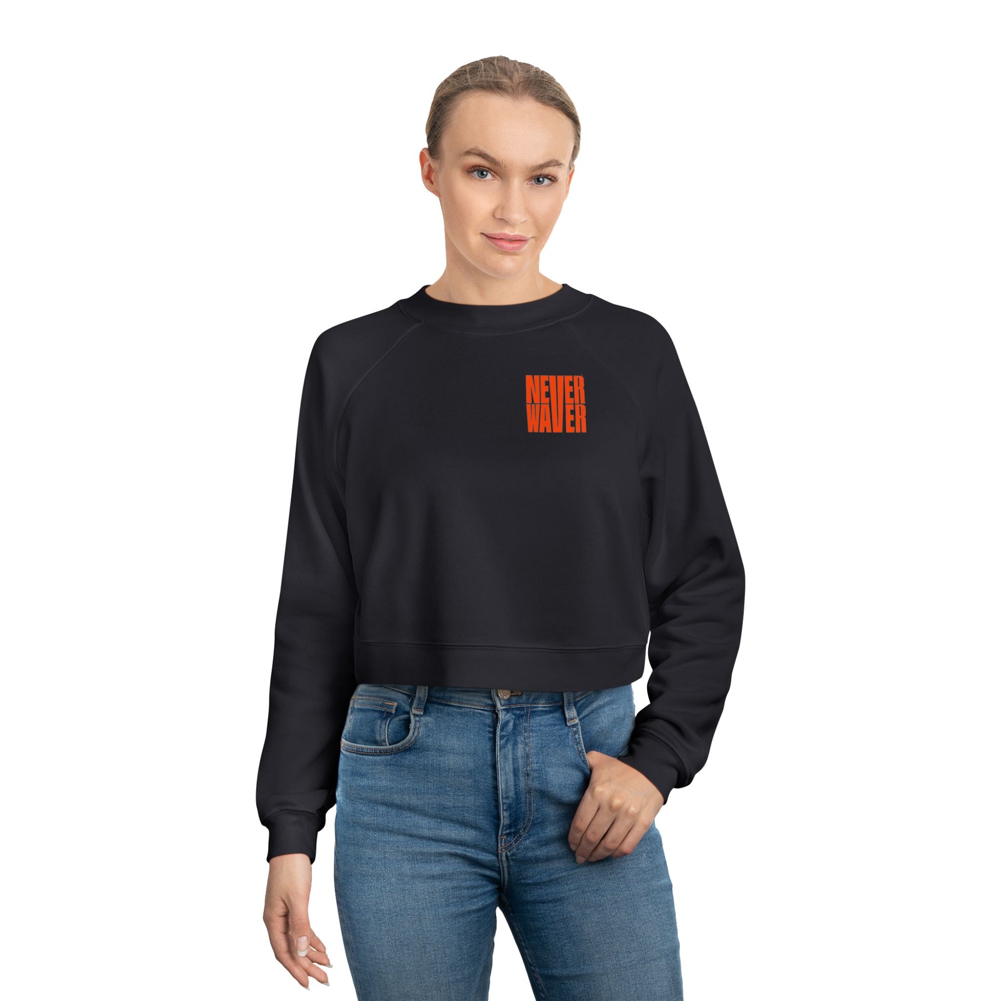 Never Waver Oh Honey I am that Mom Women's Cropped Fleece Pullover - Never Waver