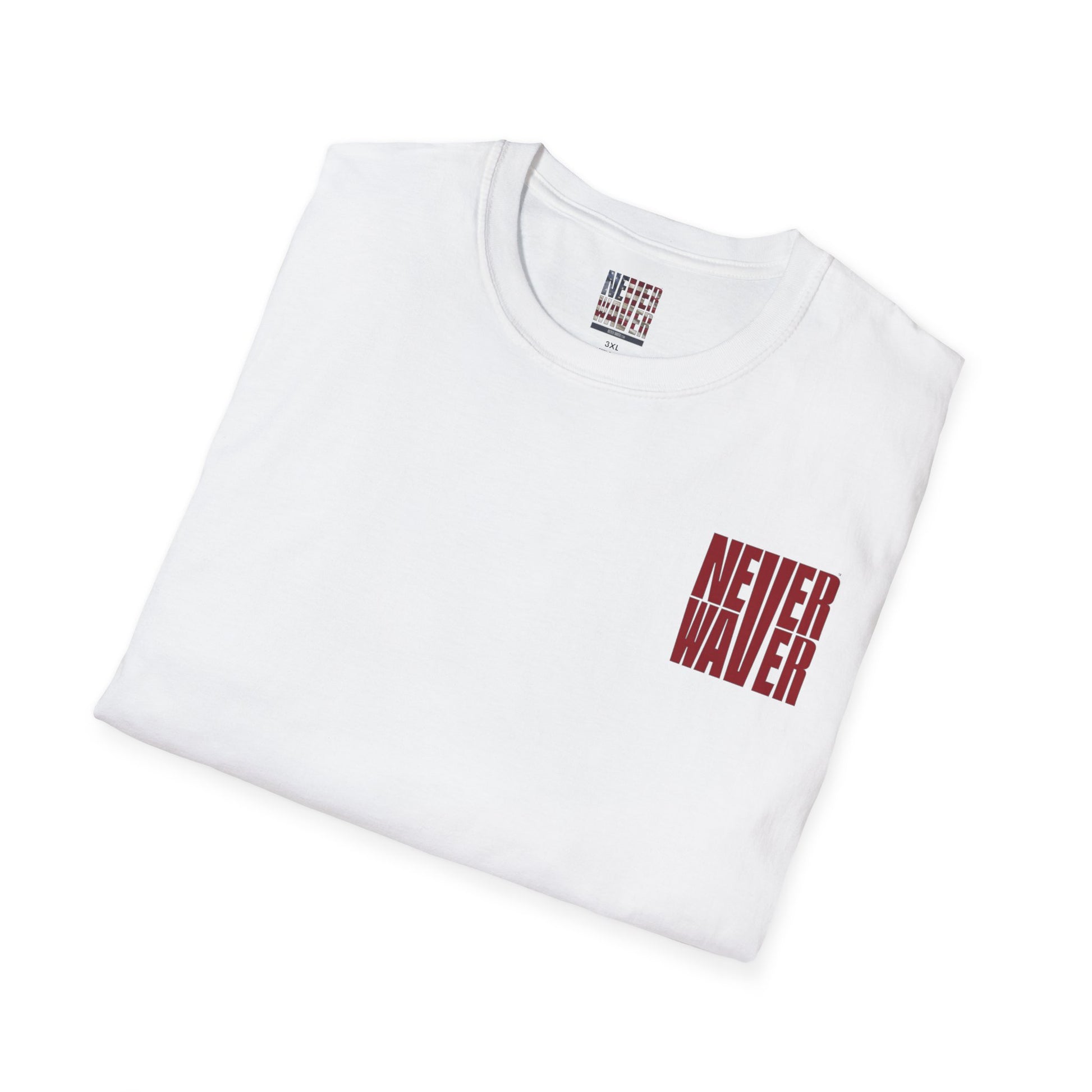 Never Waver Just A Mom Trying Not to Raise A&&holes Unisex Softstyle T-Shirt - Never Waver