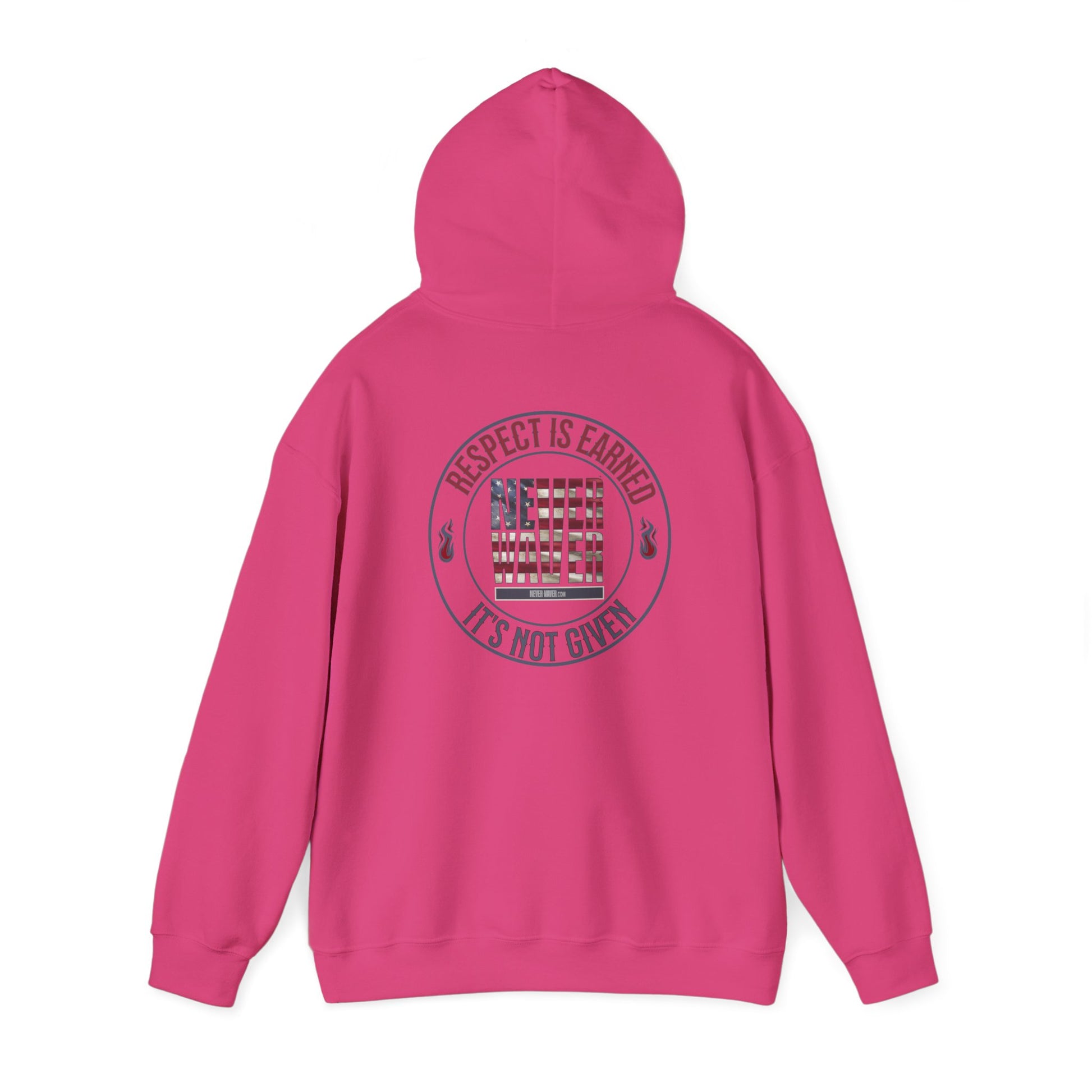 Respect Is Earned Never Waver It's Not Given Hoodie - Unisex Heavy Blend™ with Inspirational Design - Never Waver