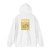 Los Angeles Fans Never Waver w Leopard Football Unisex Heavy Blend™ Hooded Sweatshirt - Cozy, Motivational Apparel for Everyday Wear