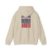 Unisex Heavy Blend™ Hooded Sweatshirt - New England Fans Never Waver w Leopard football - Never Waver
