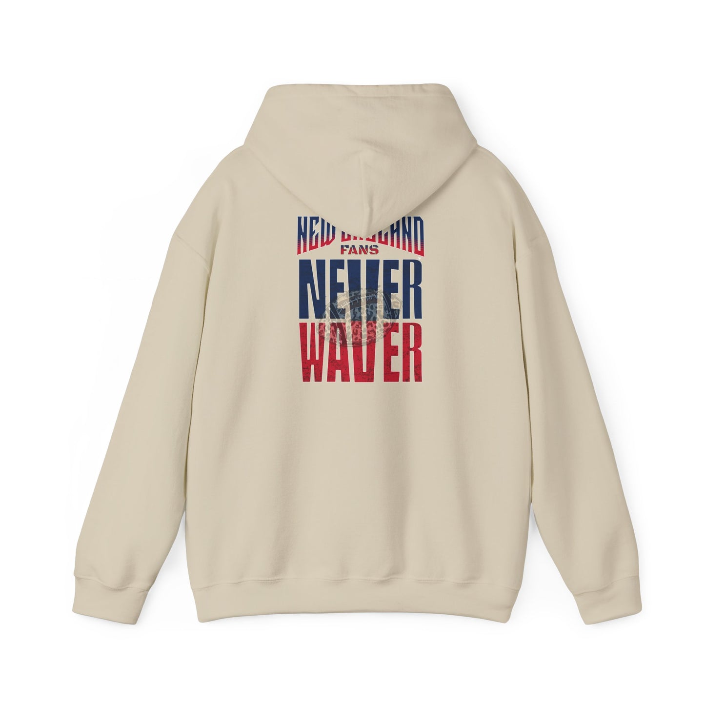 Unisex Heavy Blend™ Hooded Sweatshirt - New England Fans Never Waver w Leopard football - Never Waver
