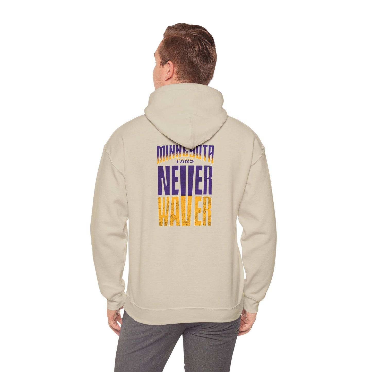 Unisex Heavy Blend™ Hoodie - "Minnesota Fans Never Waver" Design for Comfort and Motivation - Never Waver