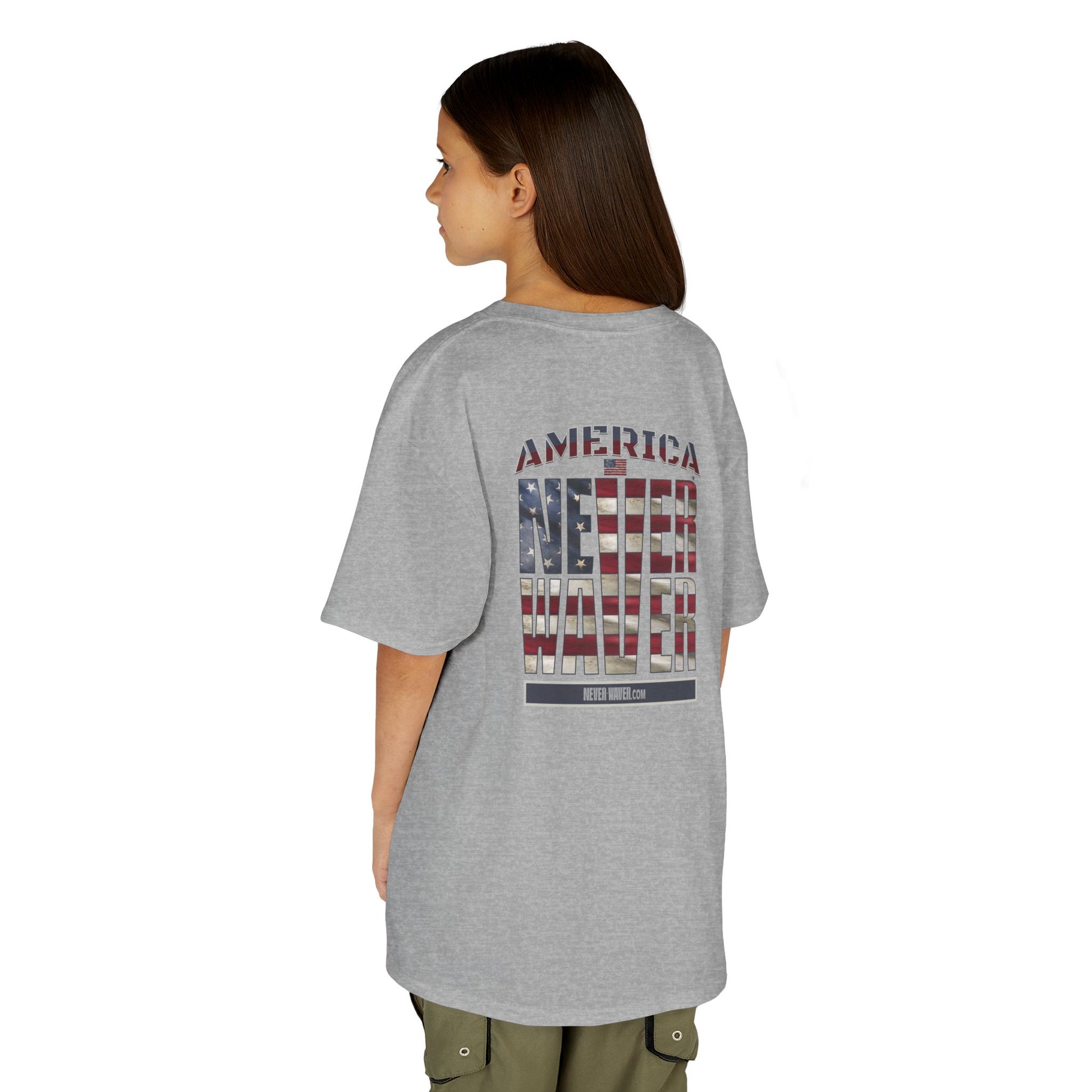 America Never Waver Kids Heavy Cotton™ Tee - Never Waver