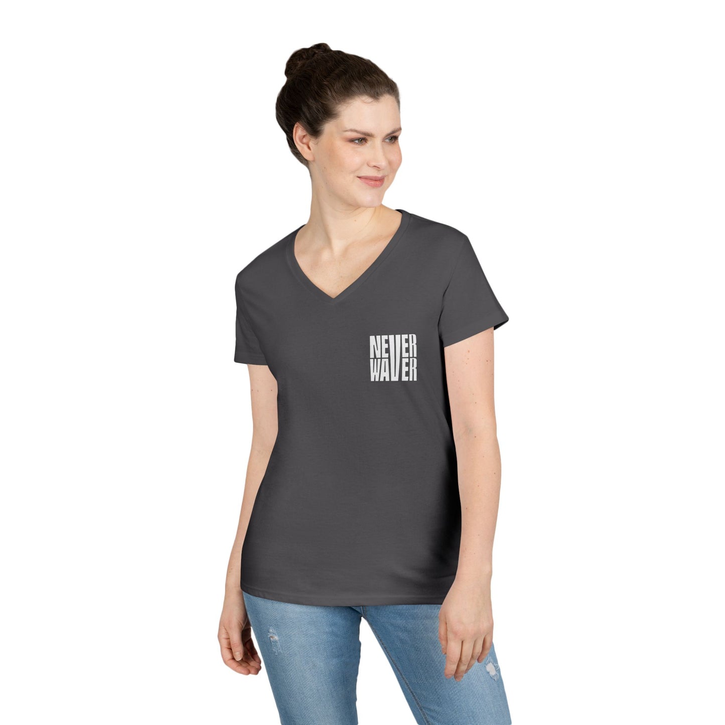 Never Waver Best Mom Ever V-Neck T-Shirt | Perfect Gift for Mother's Day | Casual Everyday Wear - Never Waver