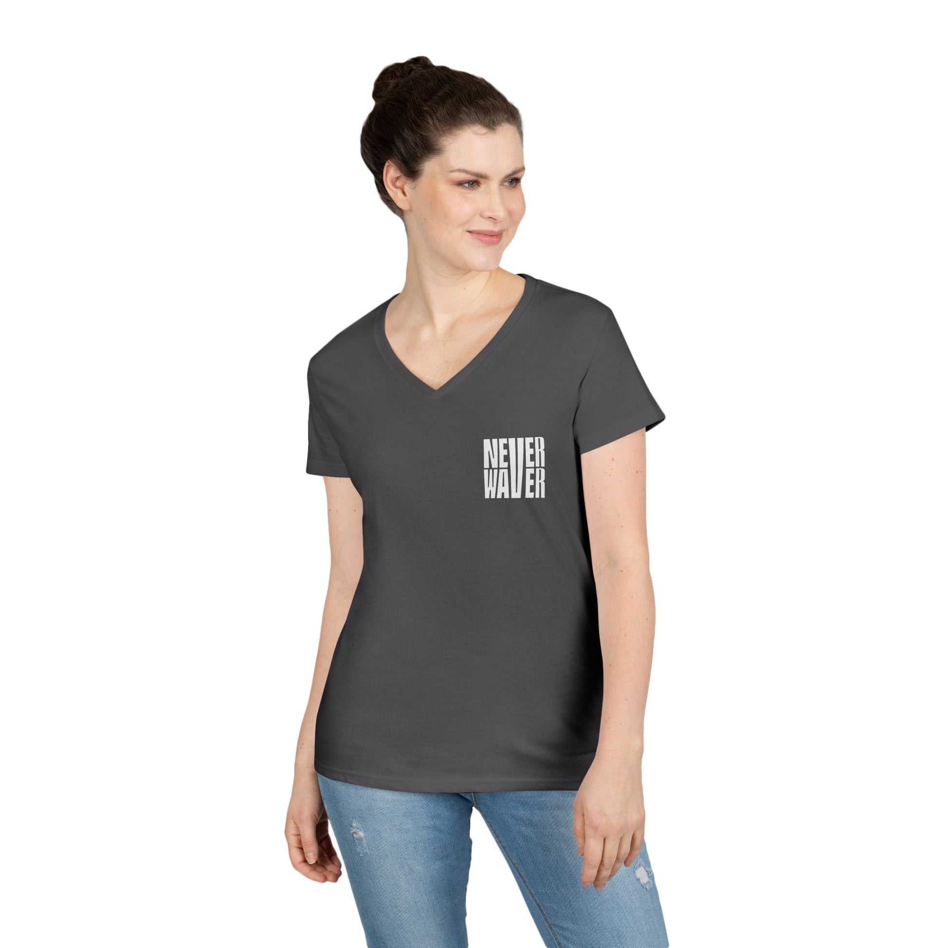 Never Waver Best Mom Ever V-Neck T-Shirt | Perfect Gift for Mother's Day | Casual Everyday Wear - Never Waver