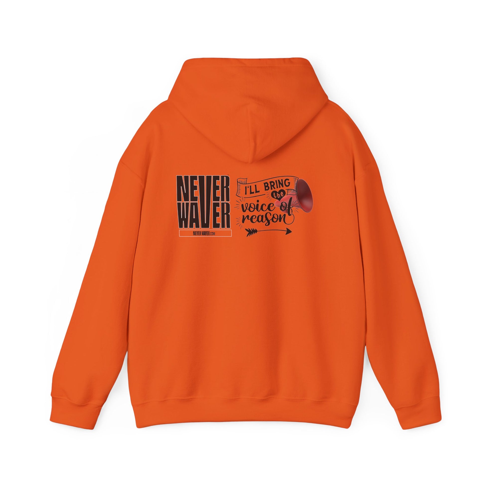 Unisex Heavy Blend™ Hooded Sweatshirt - "Never Waver I'll Bring The  Voice of Reason" Inspirational Hoodie - Never Waver