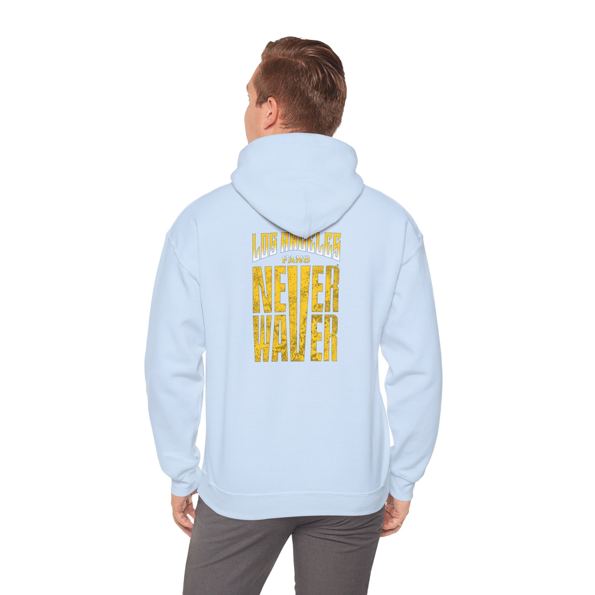 Unisex Heavy Blend™ Hooded Sweatshirt - "Los Angeles Fans Never Waver" Inspirational Hoodie - Never Waver