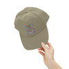 Unisex Distressed Cap - 'NEVER WAVER' Inspirational Hat for Everyday Wear Multi Color Leopard