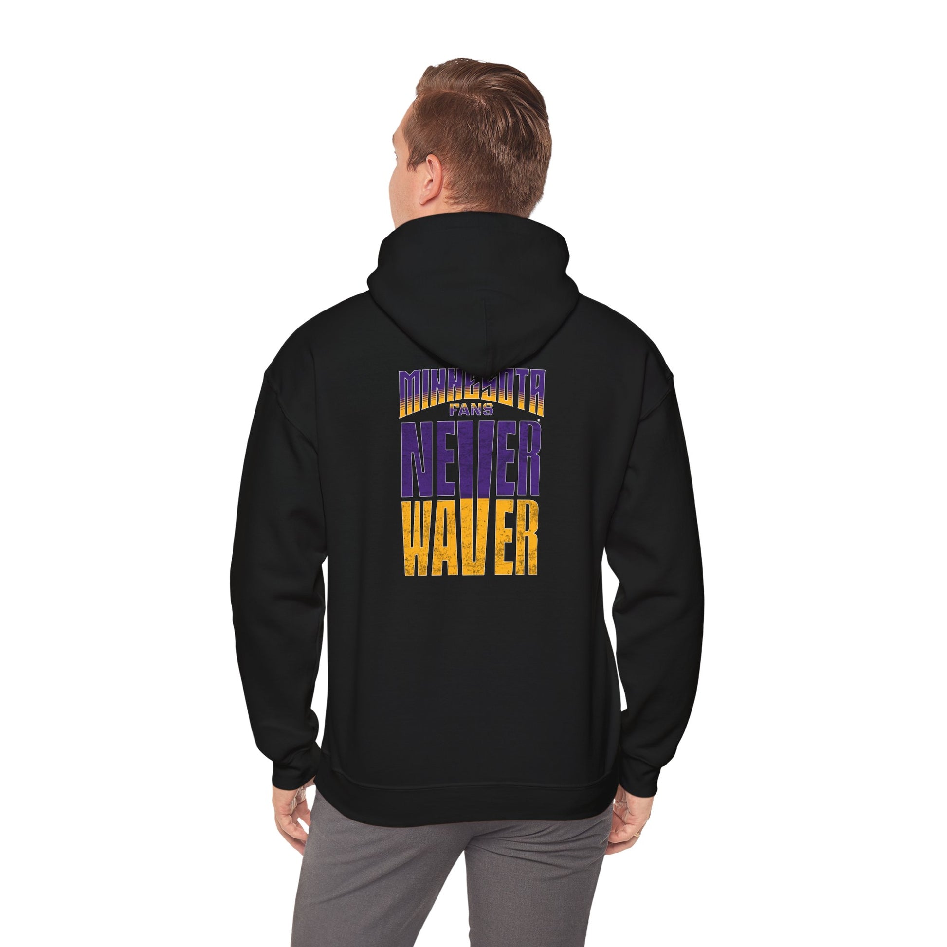 Unisex Heavy Blend™ Hoodie - "Minnesota Fans Never Waver" Design for Comfort and Motivation - Never Waver