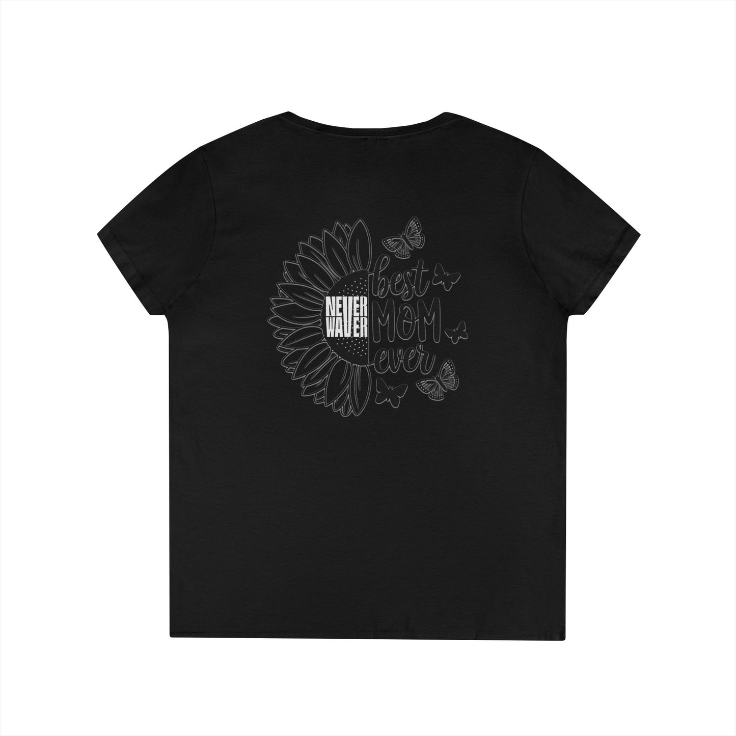 Never Waver Best Mom Ever V-Neck T-Shirt | Perfect Gift for Mother's Day | Casual Everyday Wear - Never Waver