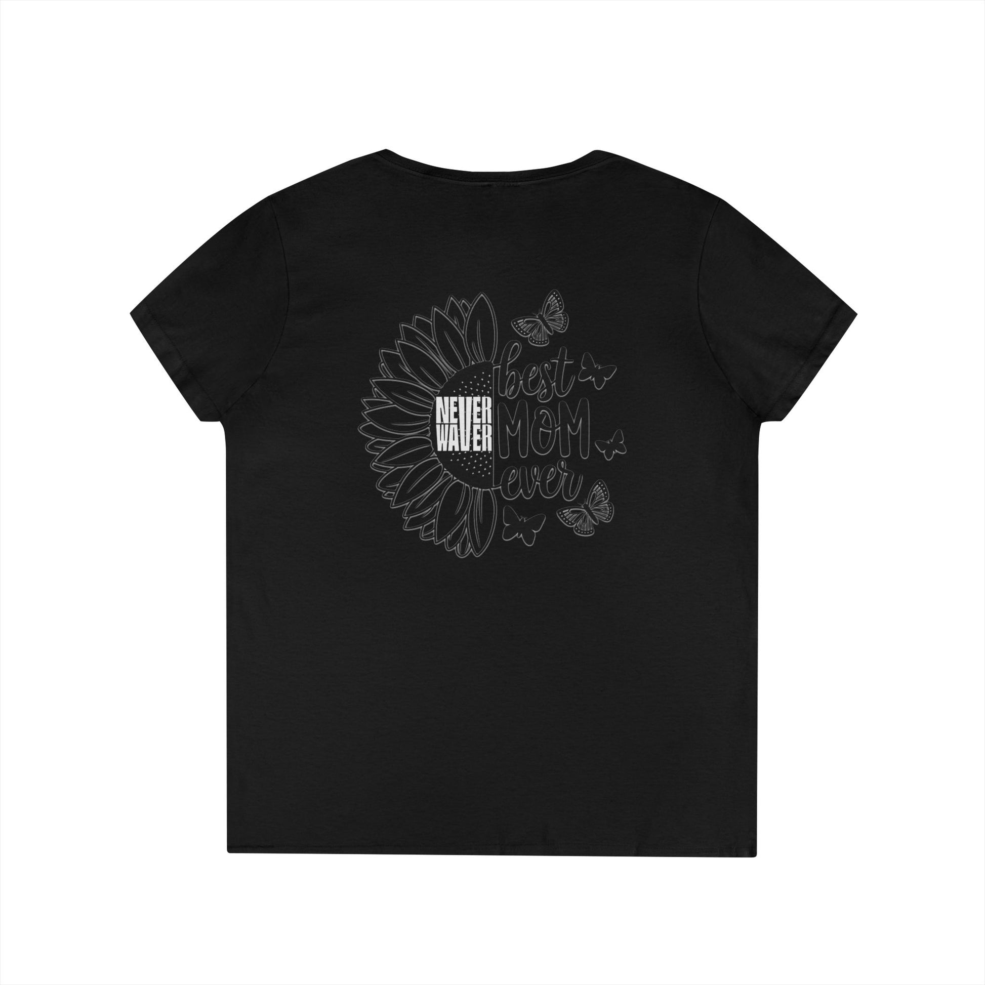 Never Waver Best Mom Ever V-Neck T-Shirt | Perfect Gift for Mother's Day | Casual Everyday Wear - Never Waver