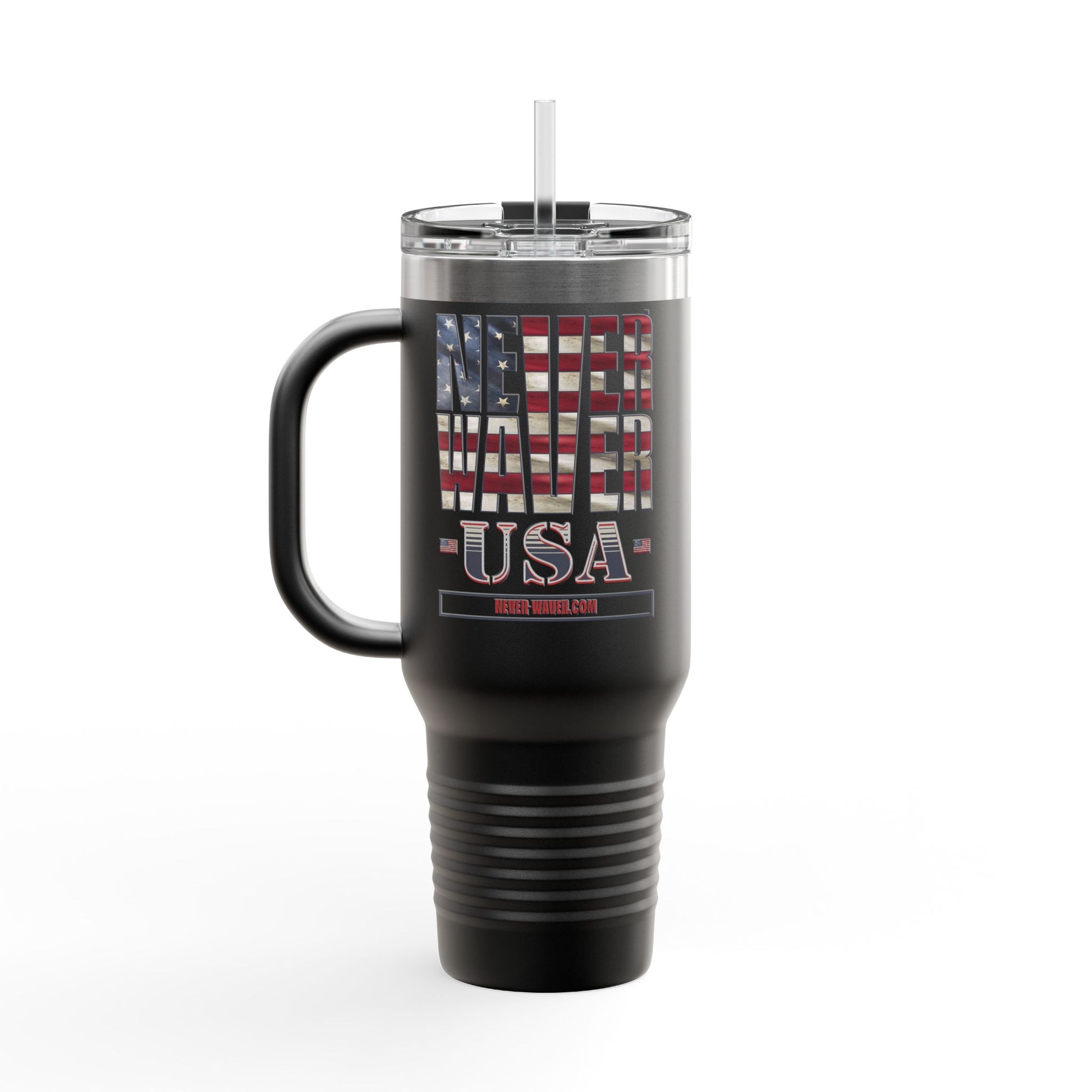 Never   Waver USA Insulated Travel Mug, 40oz - Never Waver