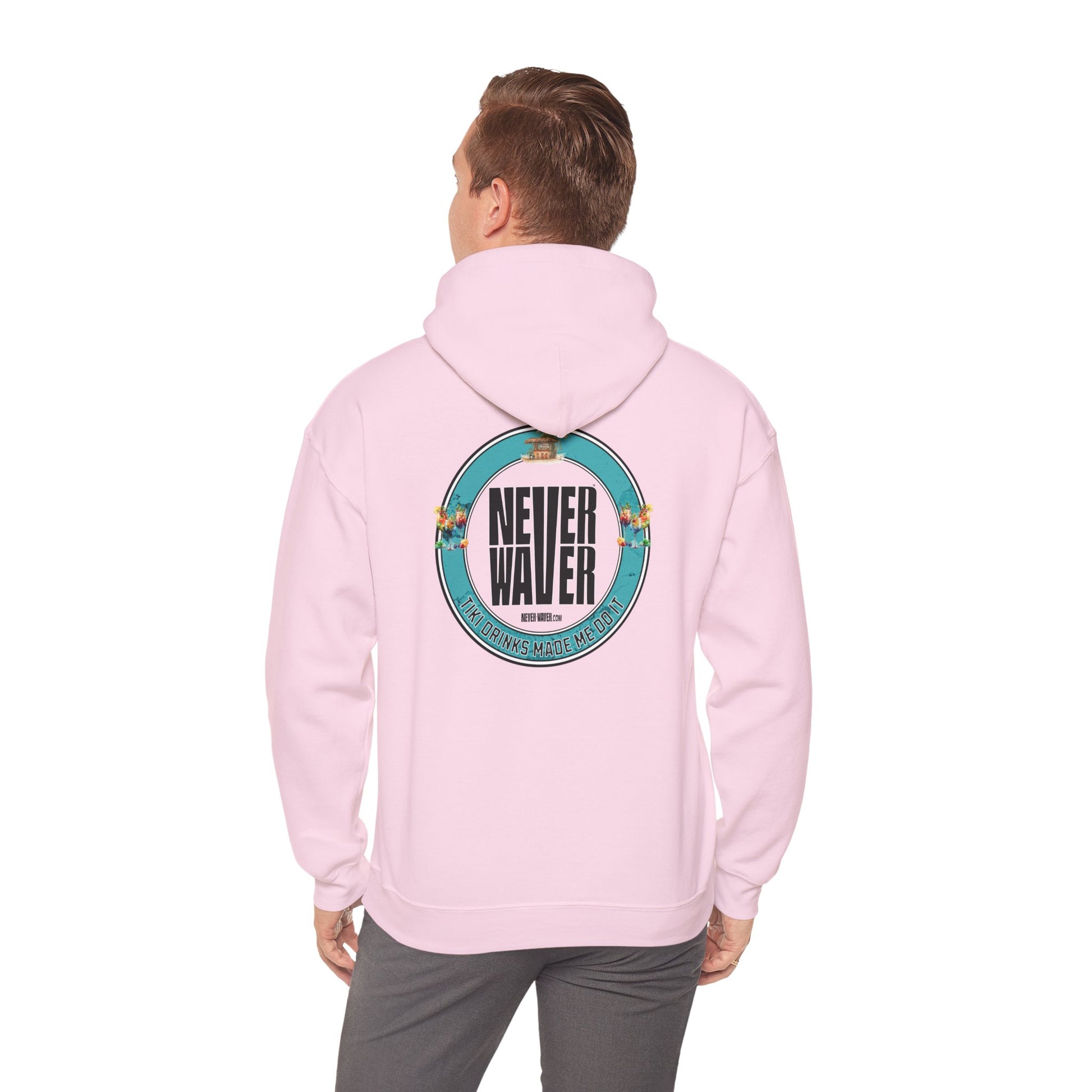 Eco-Friendly Unisex Hoodie: "Never Waver Tiki Drinks Made Me Do It? " - Never Waver