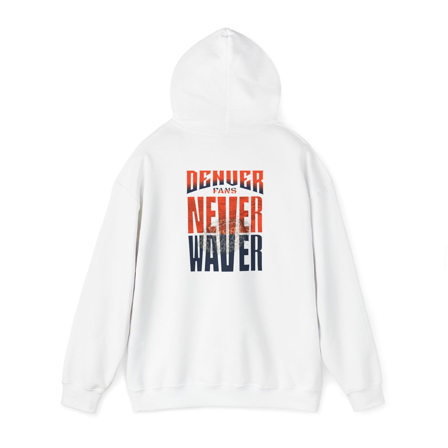 Unisex Heavy Blend™ Hooded Sweatshirt - Denver Fans Never Waver W Leopard Football Motivation - Never Waver