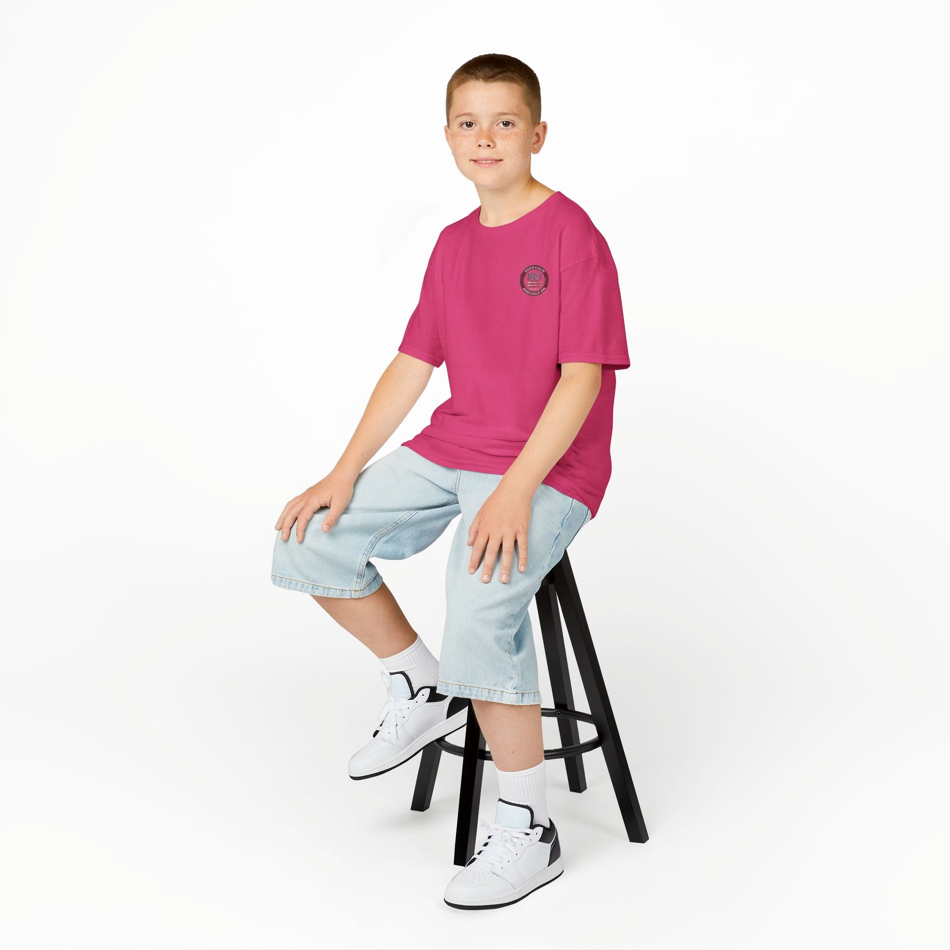 Kids Golf Tee - Keep Calm Never Waver and Golf On - Never Waver