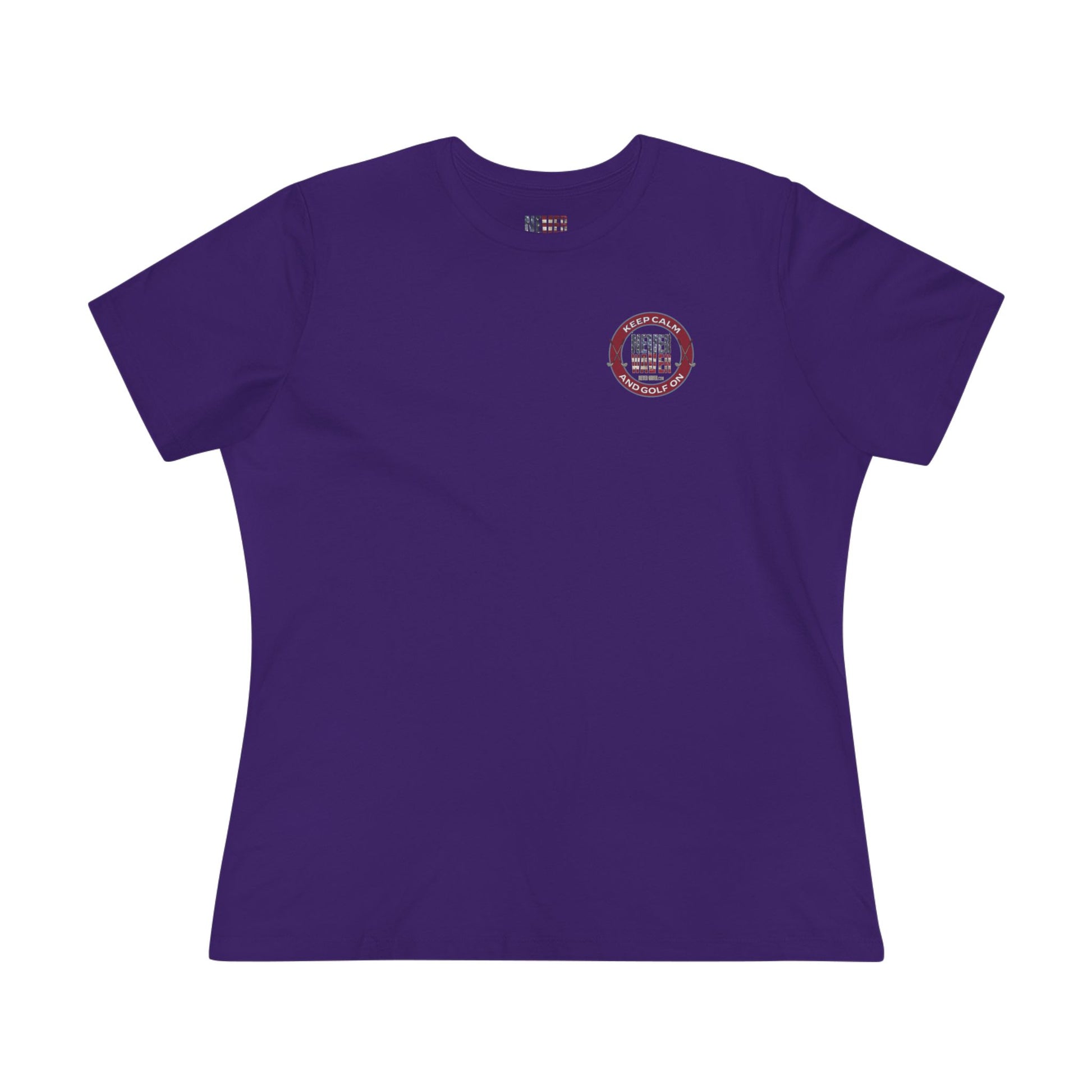 Keep Calm Never Waver and Golf On Women's Cotton Tee - Never Waver